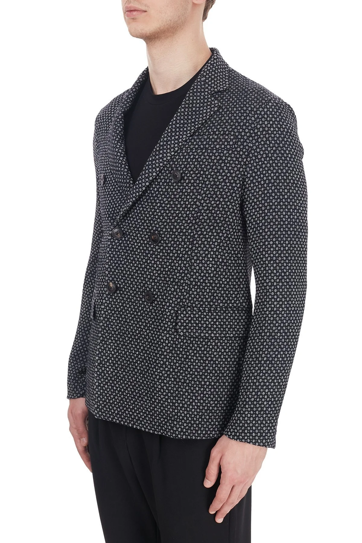 Emporio Armani Kruvaze Yaka Çift Düğmeli Erkek Ceket 91G94S 91S48 921 LACİVERT - 8