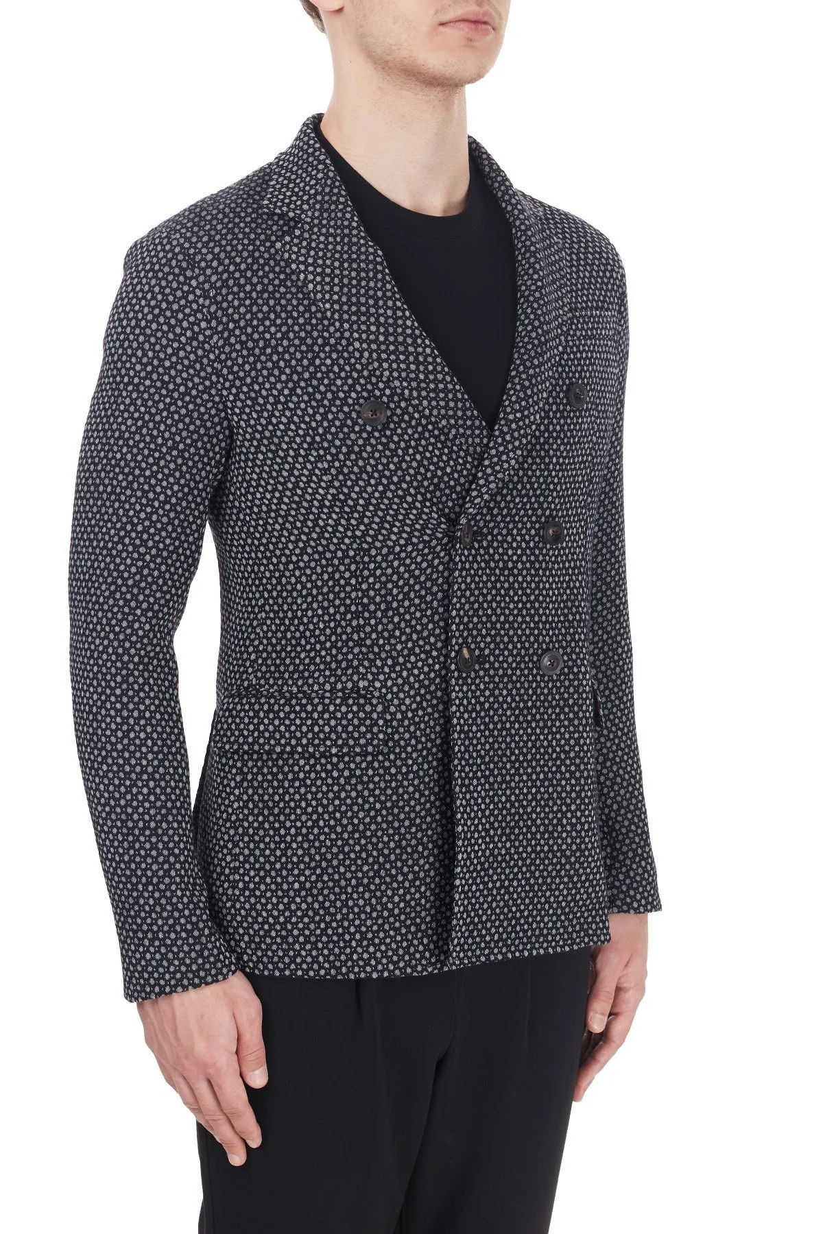 Emporio Armani Kruvaze Yaka Çift Düğmeli Erkek Ceket 91G94S 91S48 921 LACİVERT - 10