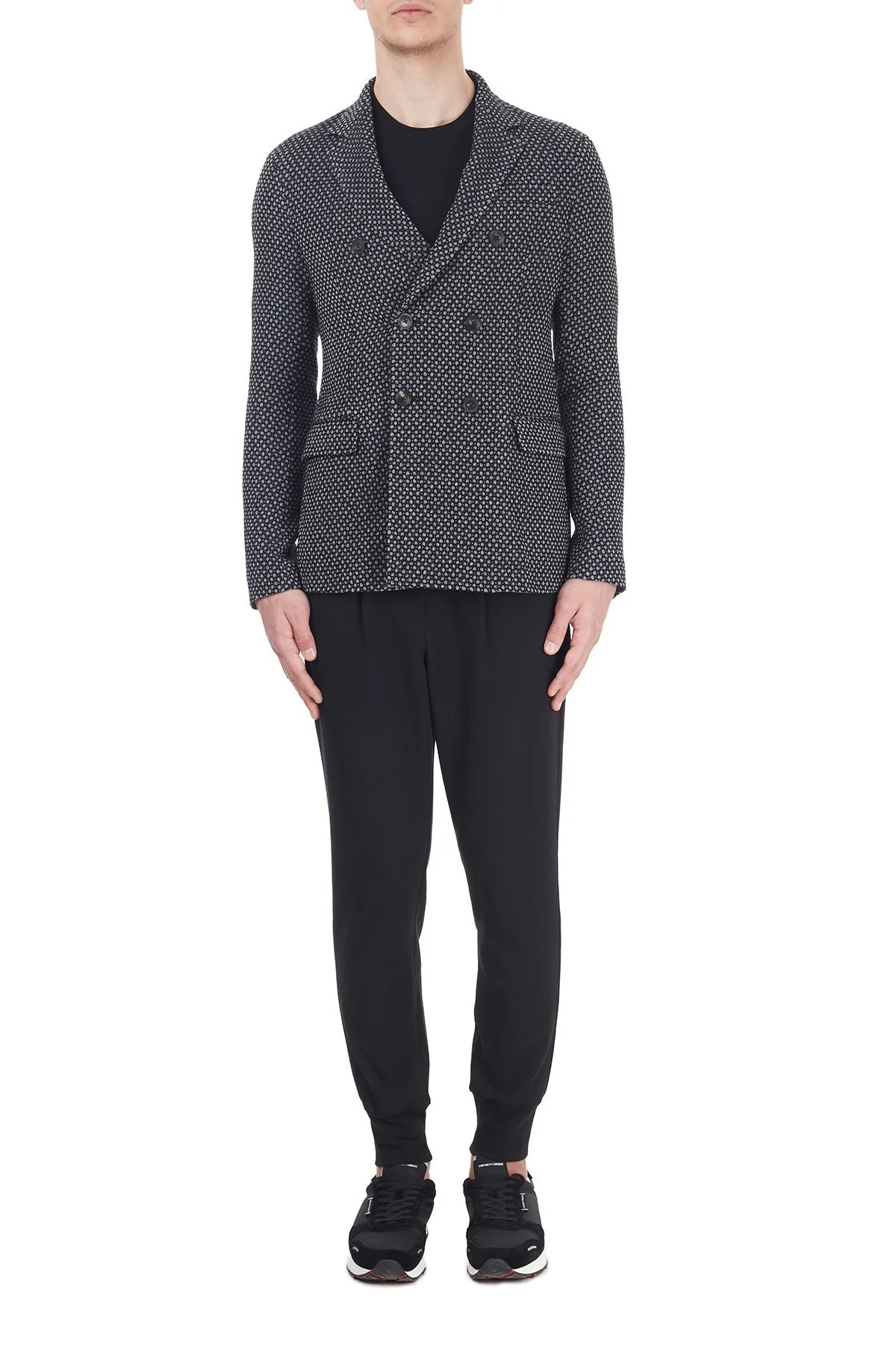 Emporio Armani Kruvaze Yaka Çift Düğmeli Erkek Ceket 91G94S 91S48 921 LACİVERT - 11