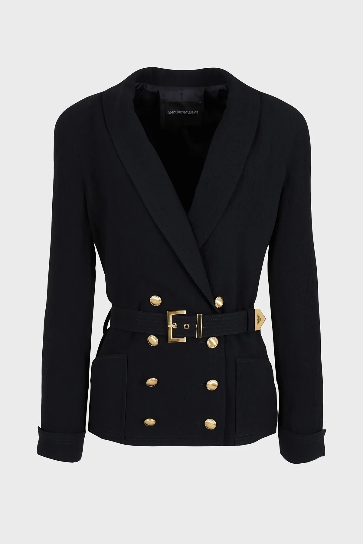 Emporio Armani Kruvaze Yaka Fitted Klasik Bayan Ceket E3NG1F F9909 927 LACİVERT - 6