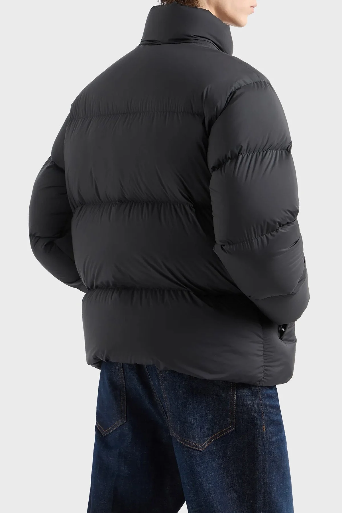 Emporio Armani Kuş Tüyü Dolgulu Regular Fit Dik Yaka Şişme Erkek Mont 6D1BF6 1NQTZ 0999 SİYAH - 14