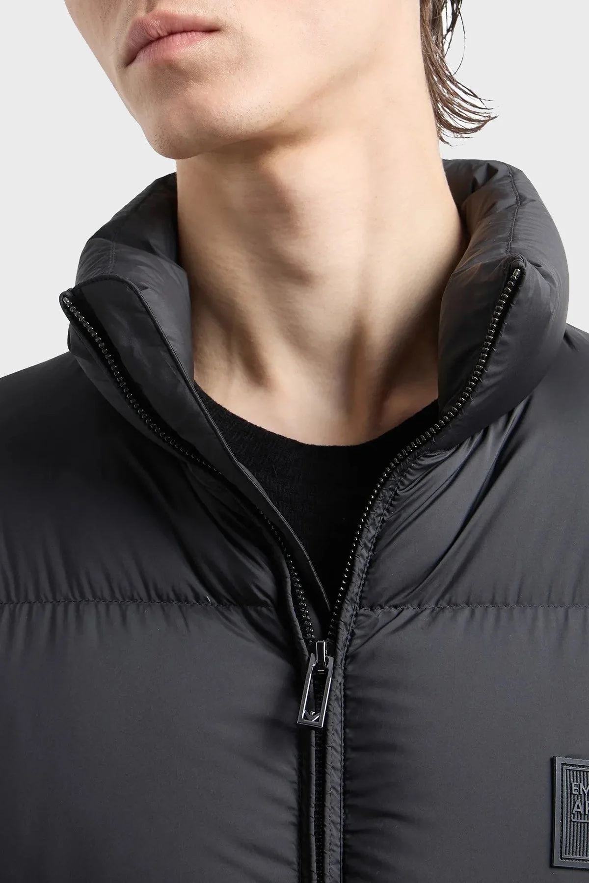 Emporio Armani Kuş Tüyü Dolgulu Regular Fit Dik Yaka Şişme Erkek Mont 6D1BF6 1NQTZ 0999 SİYAH - 20