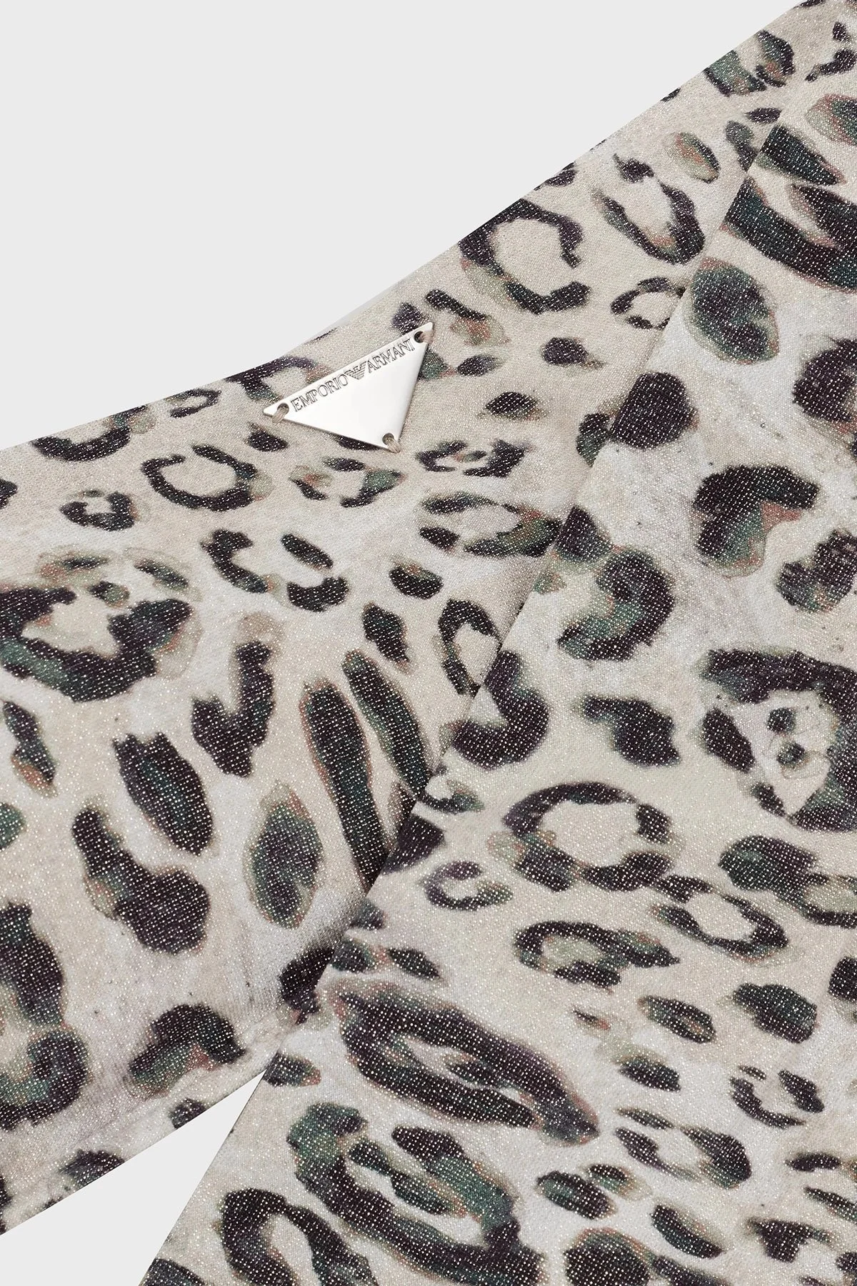 Emporio Armani Leopar Desenli Boyundan Bağlamalı Çıkarılabilir Dolgulu Bayan Bikini 262658 3R302 09311 KAHVE - 4