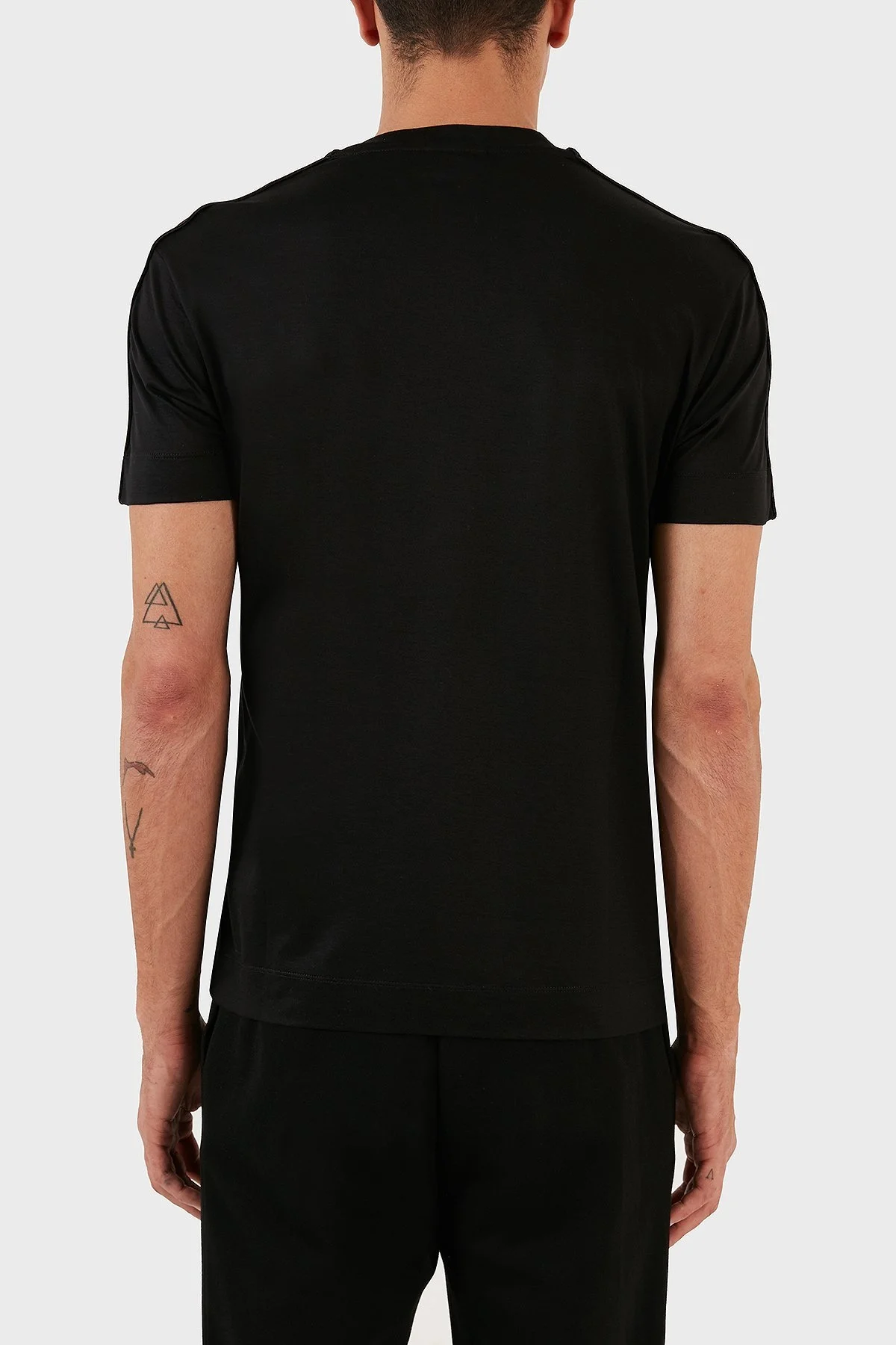 Emporio Armani Logo Bantlı Bisiklet Yaka Regular Fit Erkek T Shirt 3R1T63 1JUVZ 0999 SİYAH - 2