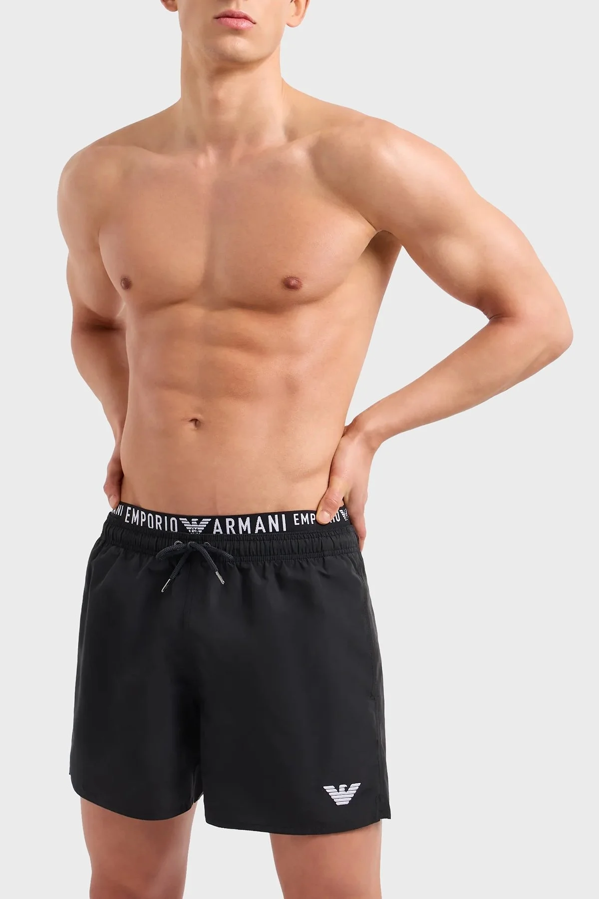 Emporio Armani Logo Bantlı Cepli Erkek Mayo Short 211740 4R432 00020 SİYAH - 1