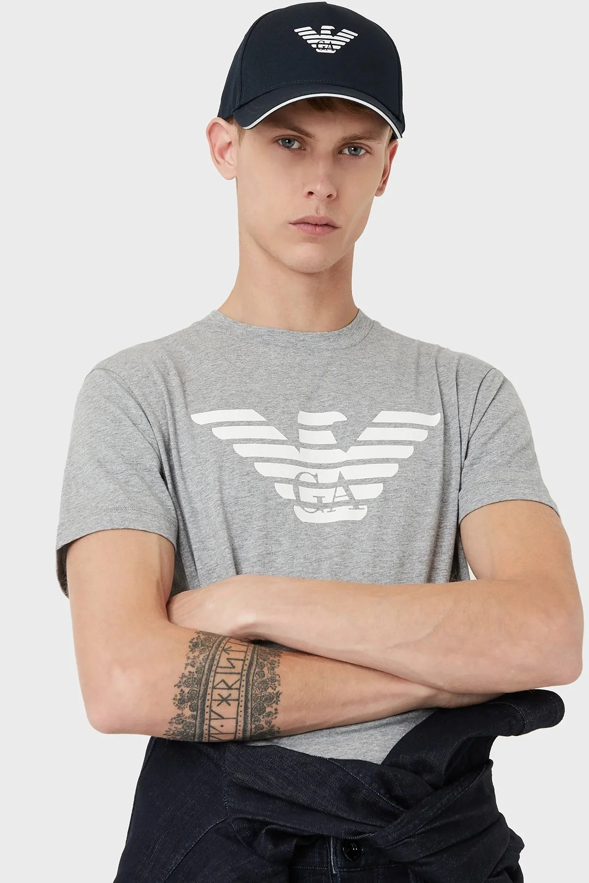 Emporio Armani Logo Baskılı % 100 Pamuk Erkek Şapka 627920 CC990 00035 LACİVERT - 2