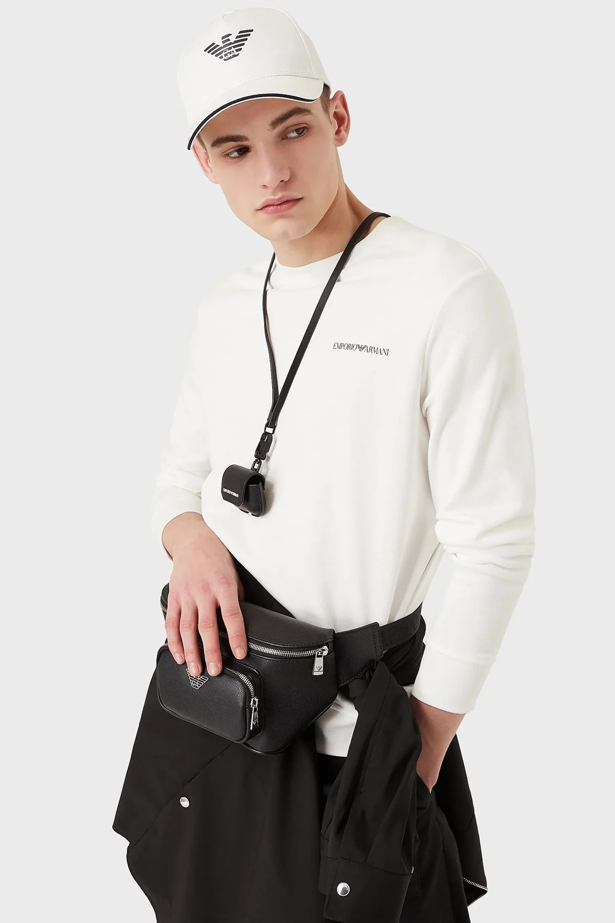 Emporio Armani Logo Baskılı % 100 Pamuk Erkek Şapka 627920 CC990 41510 EKRU - 6