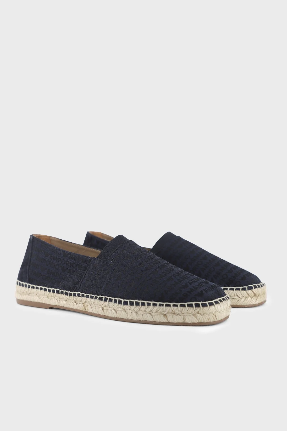 Emporio Armani Logo Baskılı Jakarlı Erkek Espadril EM005853 AF25529 MB418 LACİVERT - 3
