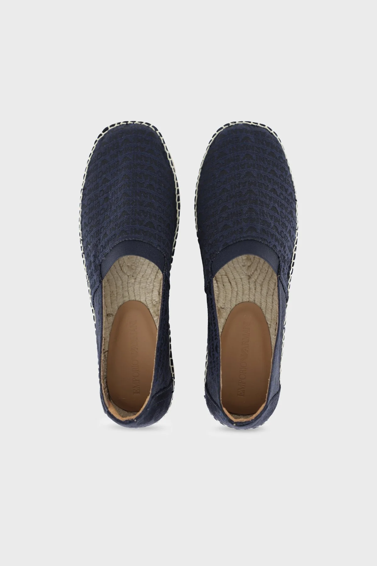 Emporio Armani Logo Baskılı Jakarlı Erkek Espadril EM005853 AF25529 MB418 LACİVERT - 4
