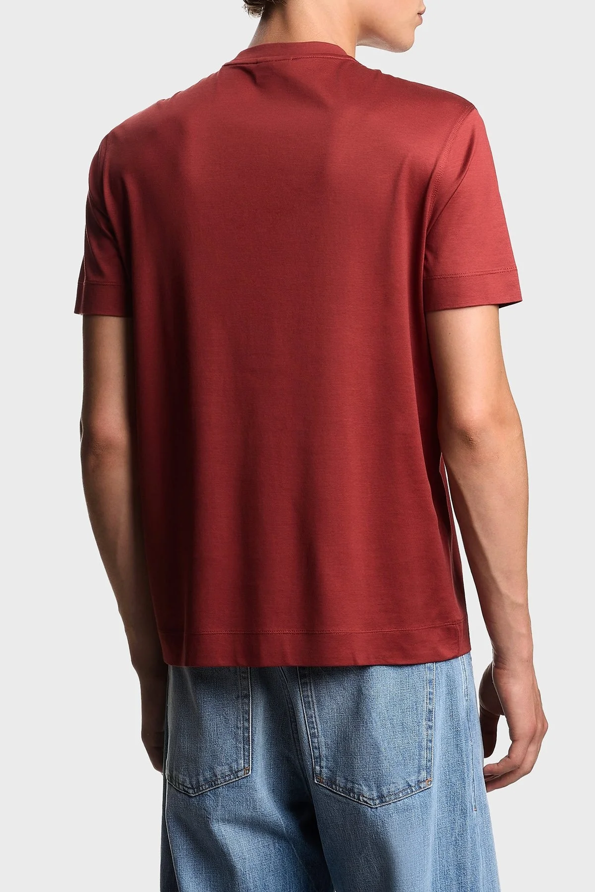 Emporio Armani Logo Baskılı Pamuklu Regular Fit Bisiklet Yaka Erkek T Shirt EM002838 AF10761 U5035 KIRMIZI - 3