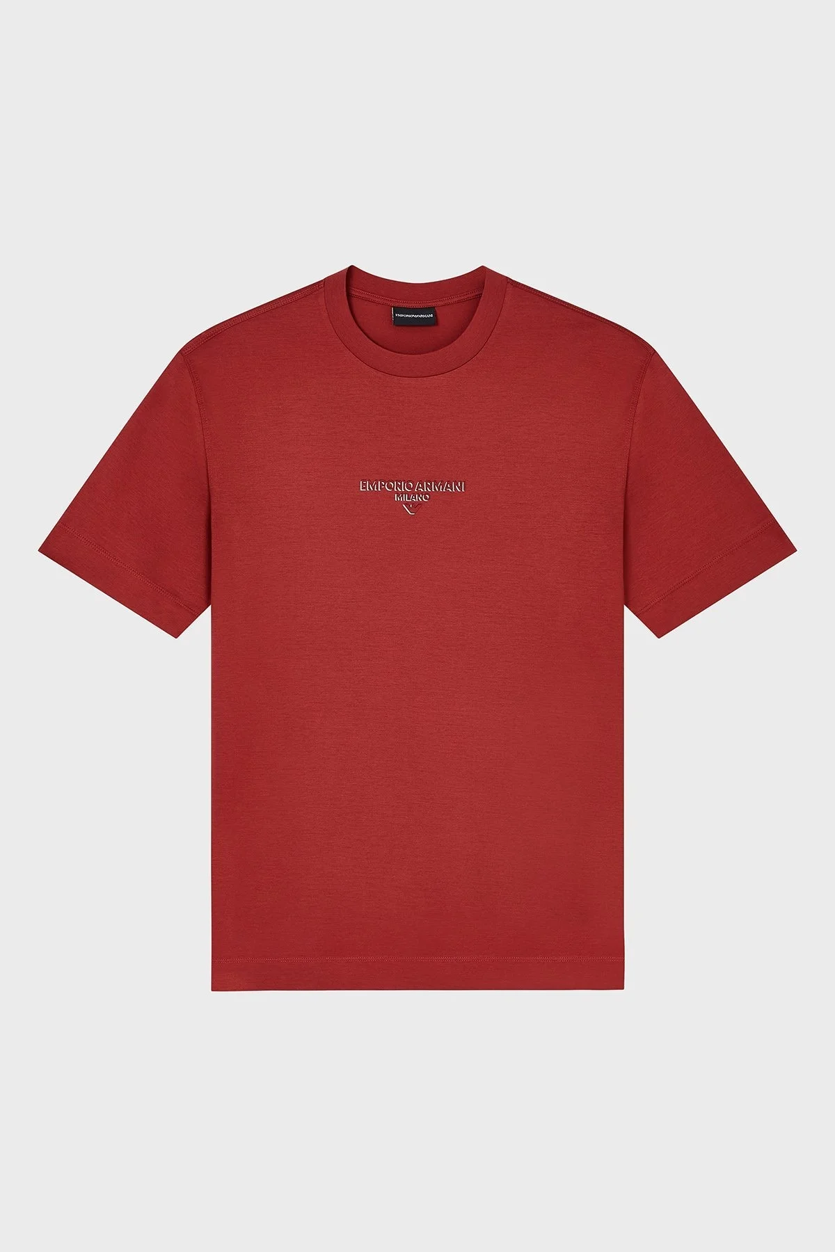 Emporio Armani Logo Baskılı Pamuklu Regular Fit Bisiklet Yaka Erkek T Shirt EM002838 AF10761 U5035 KIRMIZI - 5