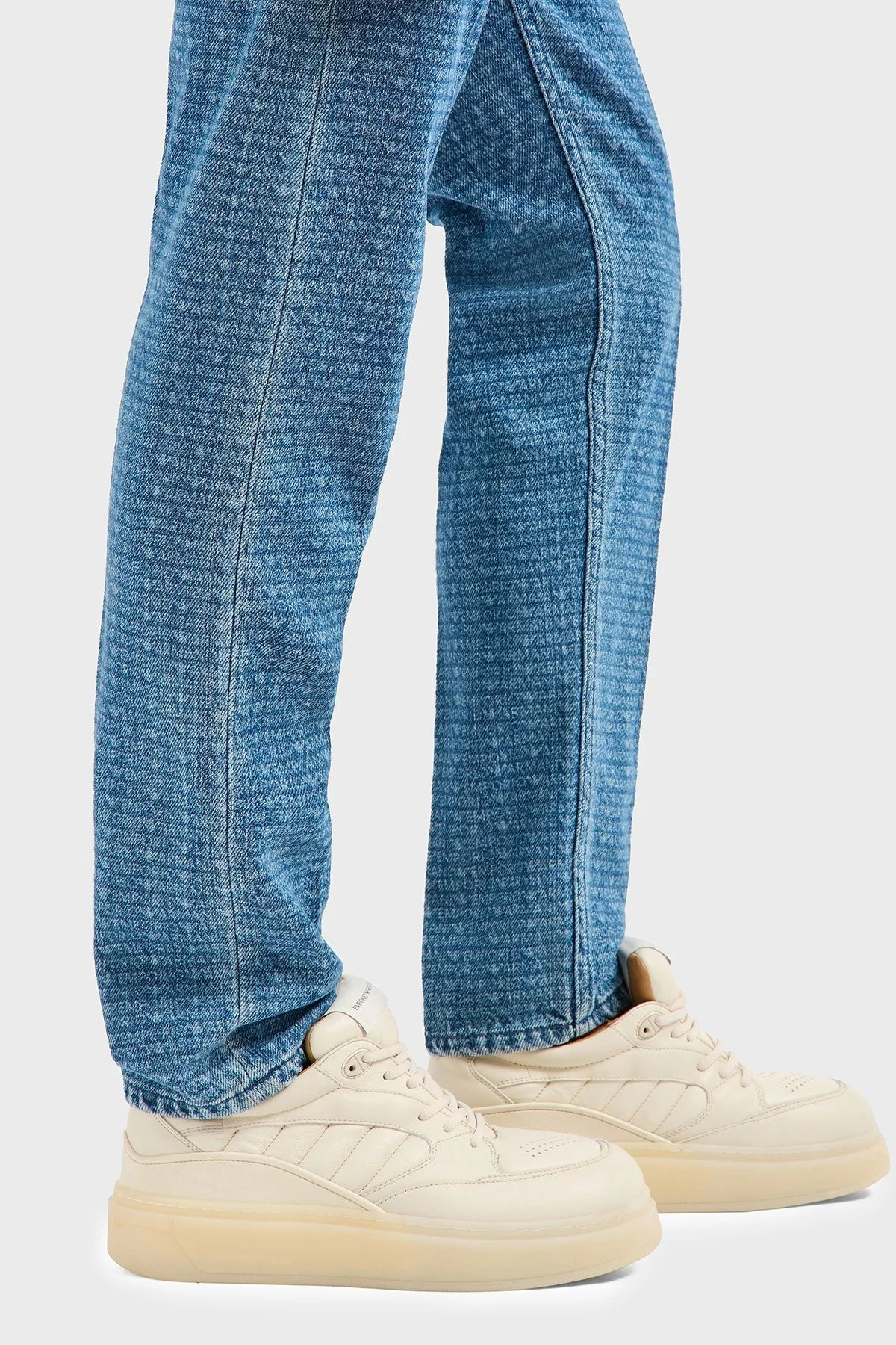 Emporio Armani Logo Baskılı Pamuklu Slim Fit Düşük Bel Normal Paça Jeans Erkek Kot Pantolon EM000668 AF13444 FB054 MAVİ - 10