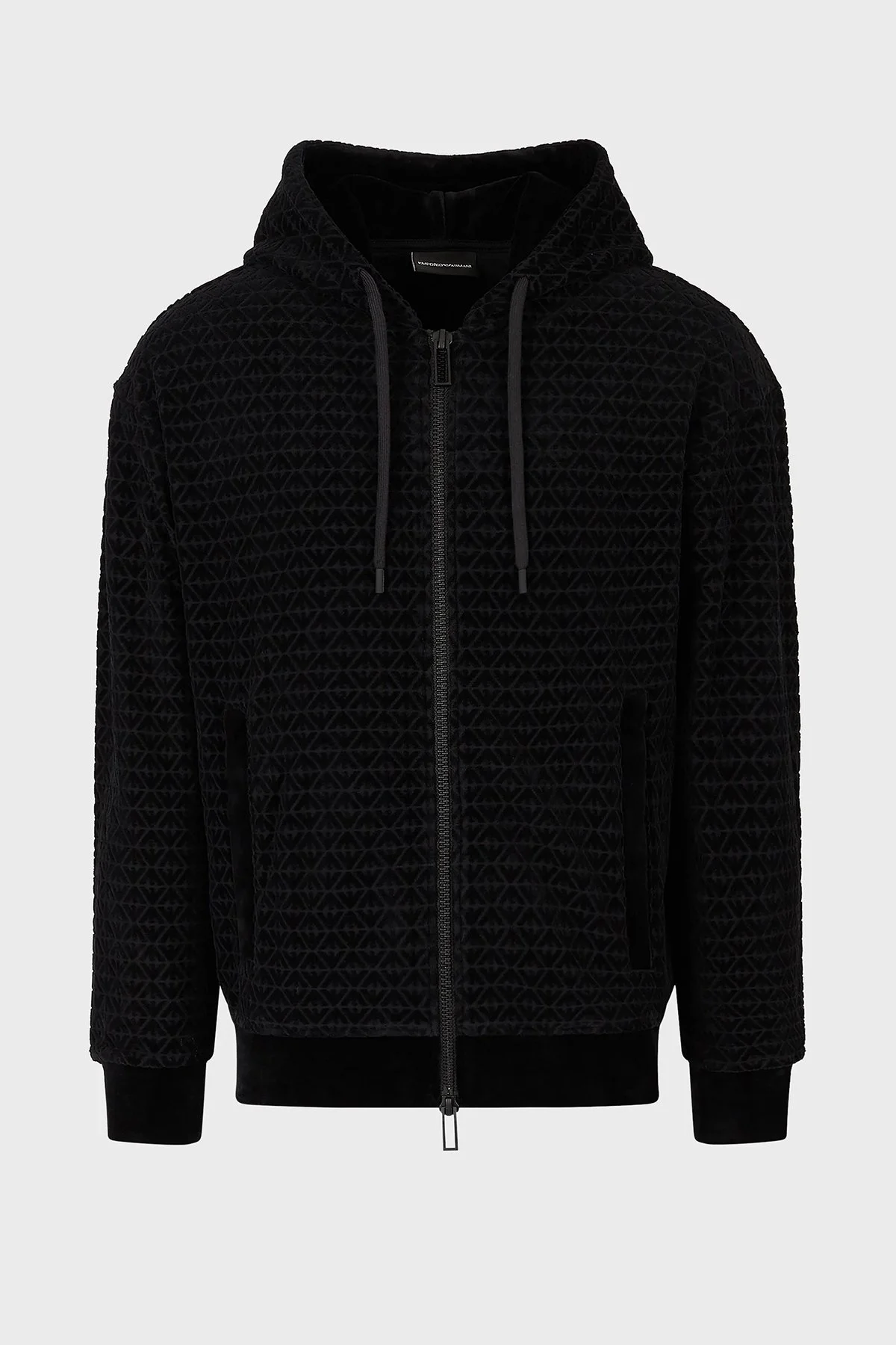 Emporio Armani Logo Baskılı Regular Fit Kapüşonlu Fermuarlı Erkek Sweat 6L1MN0 1JJWZ F026 SİYAH - 3