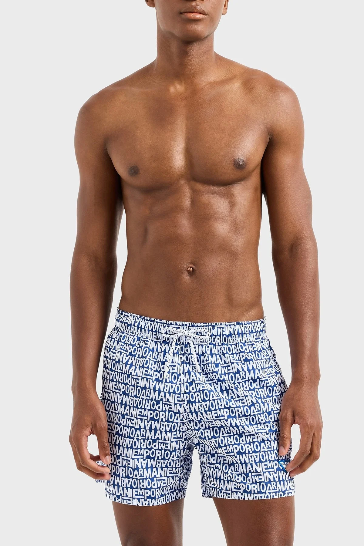 Emporio Armani Logo Baskılı Regular Fit Normal Bel Erkek Mayo Short EM000583 AF12343 FB164 LACİVERT - 1