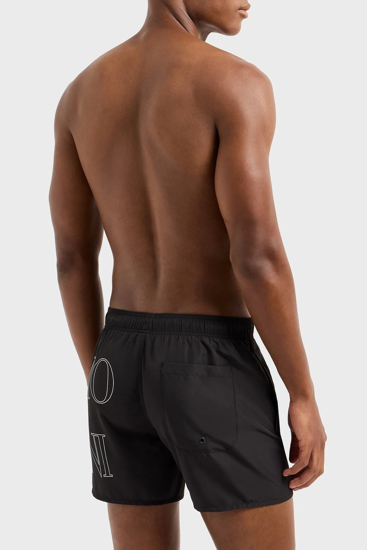 Emporio Armani Logo Baskılı Slim Fit Düşük Bel Erkek Mayo Short EM000583 AF12326 UC001 SİYAH - 6