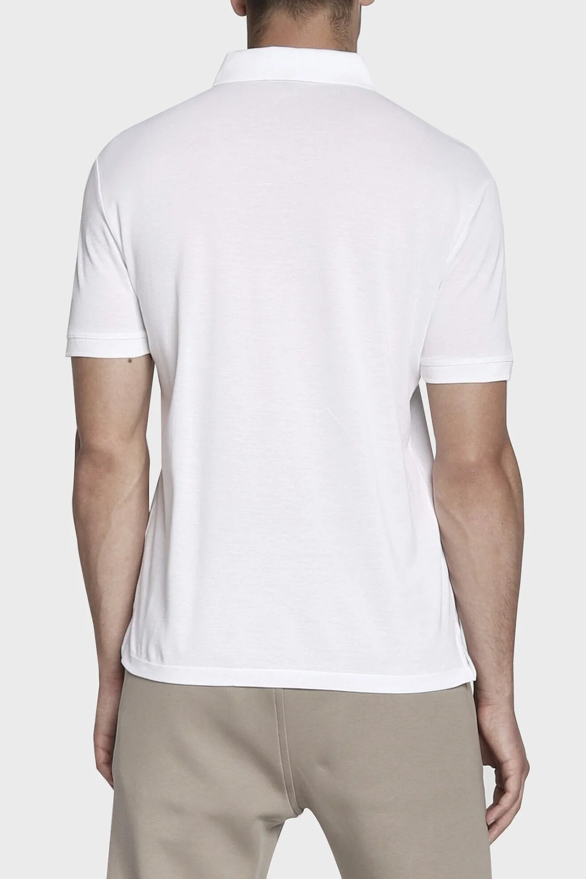 Emporio Armani Logo Baskılı Slim Fit Pamuklu Erkek Polo T Shirt 6L1FB9 1JTKZ 0100 BEYAZ - 3
