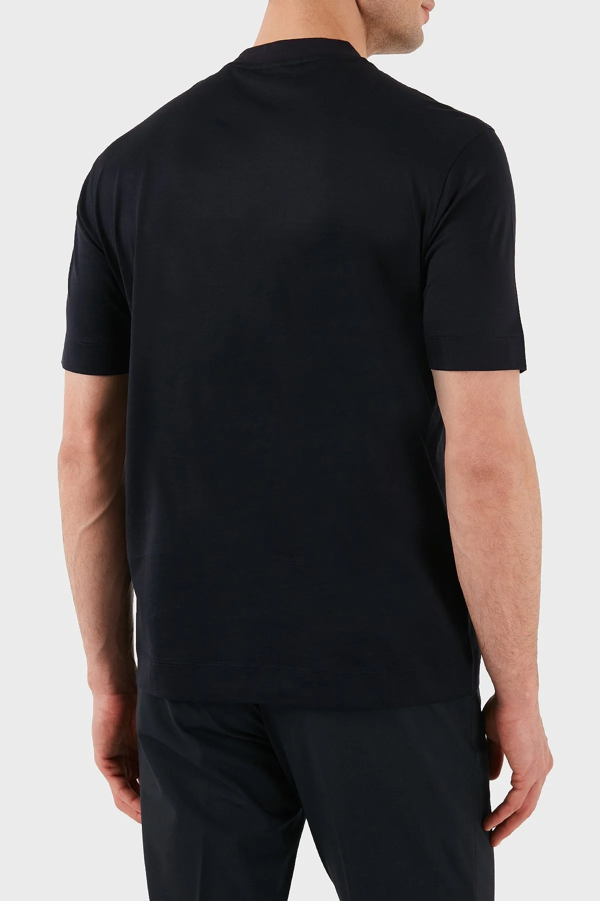 Emporio Armani Logo İşlemeli Regular Fit Pamuklu Bisiklet Yaka Erkek T Shirt EM001033 AF10017 MB192 LACİVERT - 3