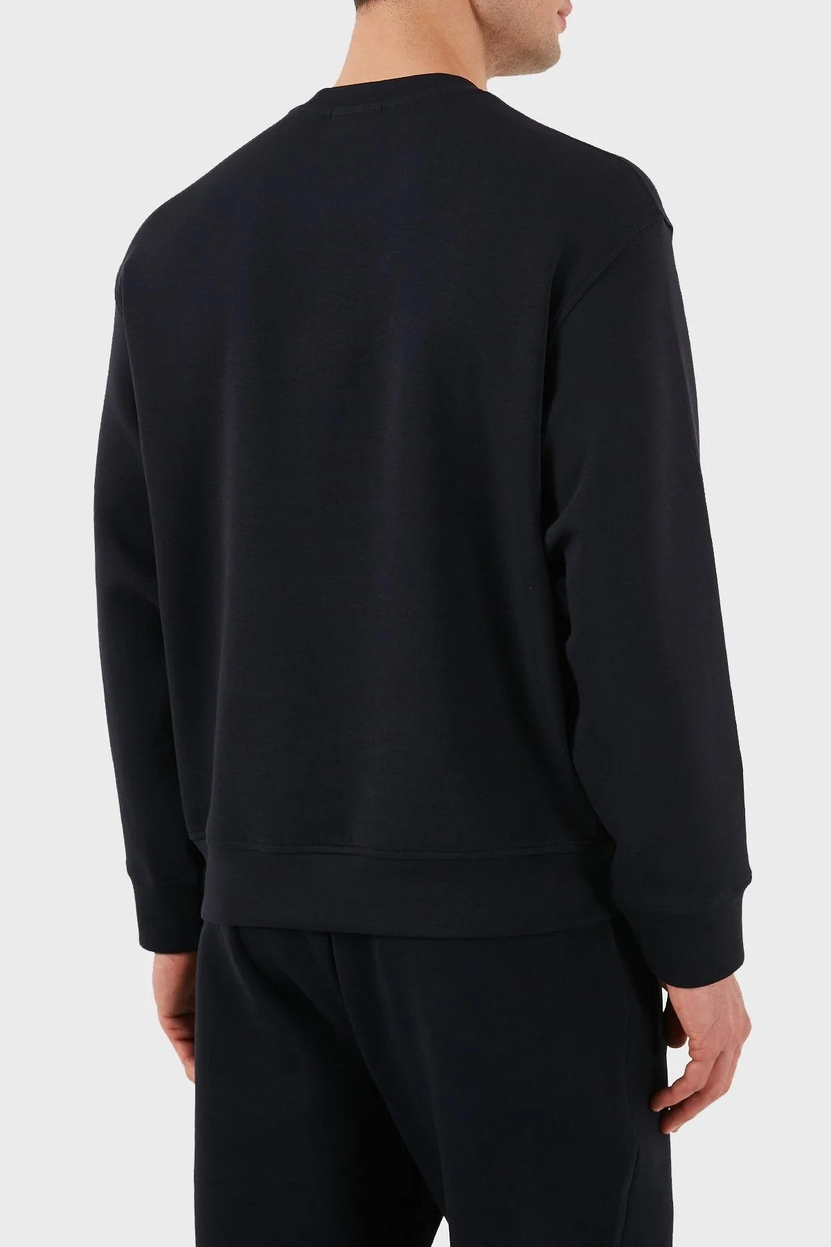 Emporio Armani Logo İşlemeli Streç Pamuklu Regular Fit Bisiklet Yaka Erkek Sweat EM001052 AF10013 MB192 LACİVERT - 8