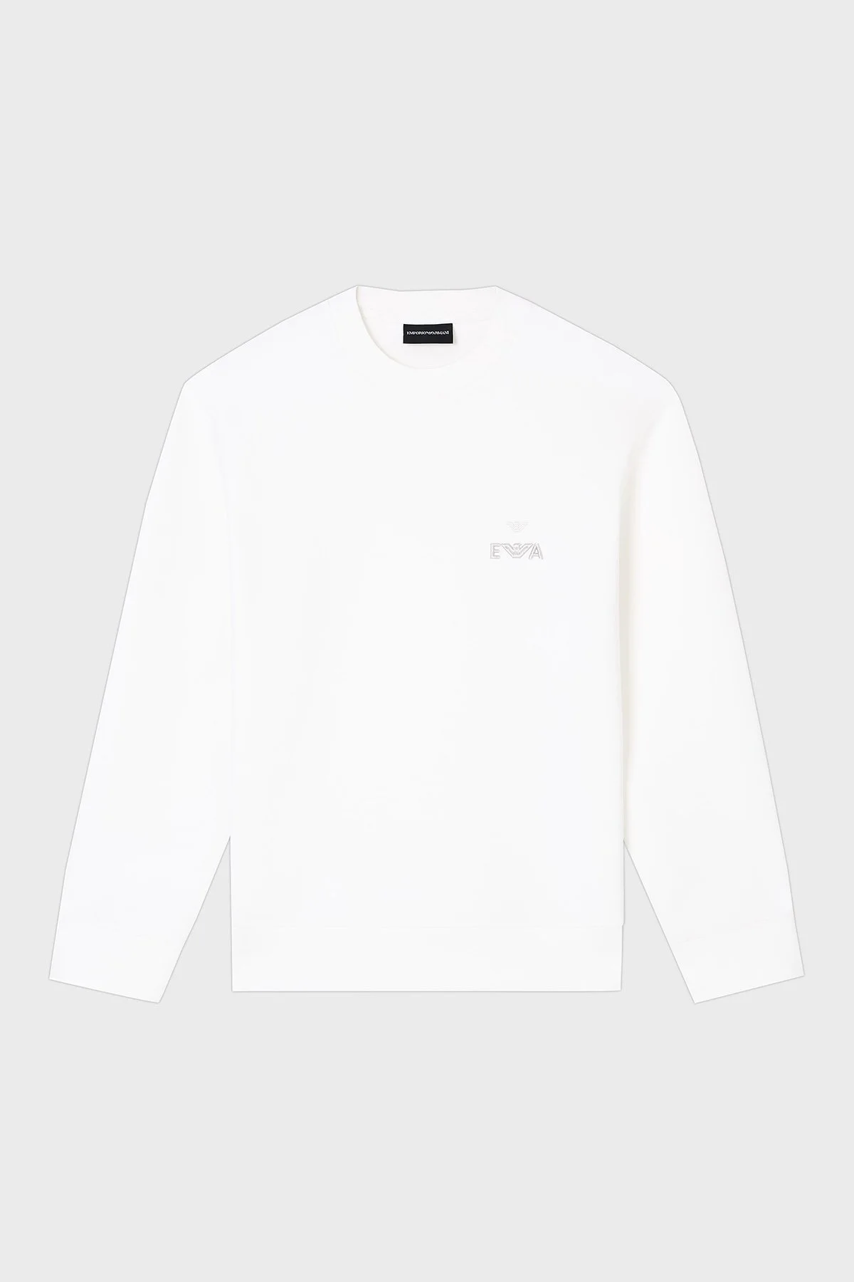 Emporio Armani Logo İşlemeli Streç Pamuklu Regular Fit Bisiklet Yaka Erkek Sweat EM002919 AF10013 U0003 BEYAZ - 5