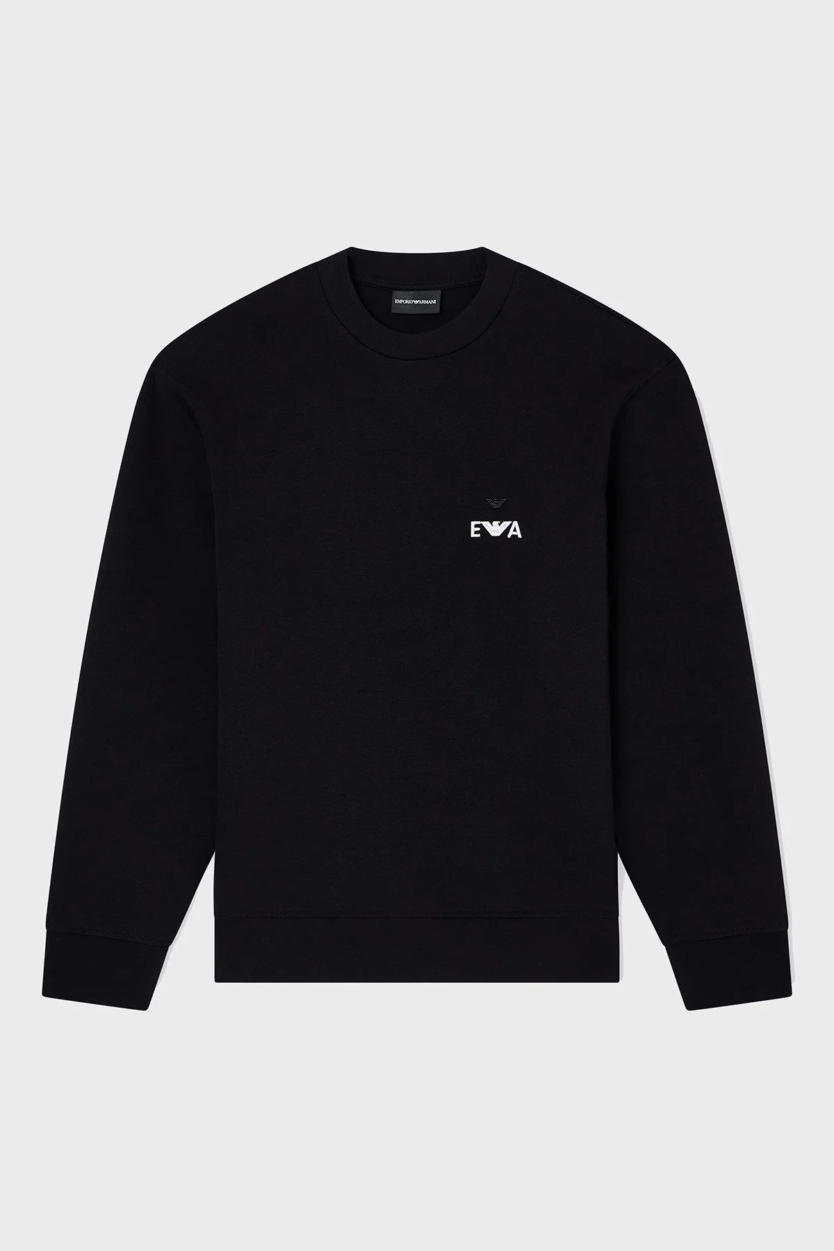 Emporio Armani Logo İşlemeli Streç Pamuklu Regular Fit Bisiklet Yaka Erkek Sweat EM002919 AF10013 UC001 SİYAH - 8