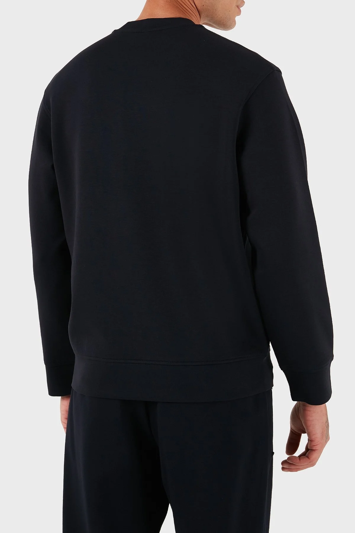 Emporio Armani Logo İşlmeli Streç Pamuklu Regular Fit Bisiklet Yaka Erkek Sweat EM002906 AF10013 MB369 SİYAH - 3