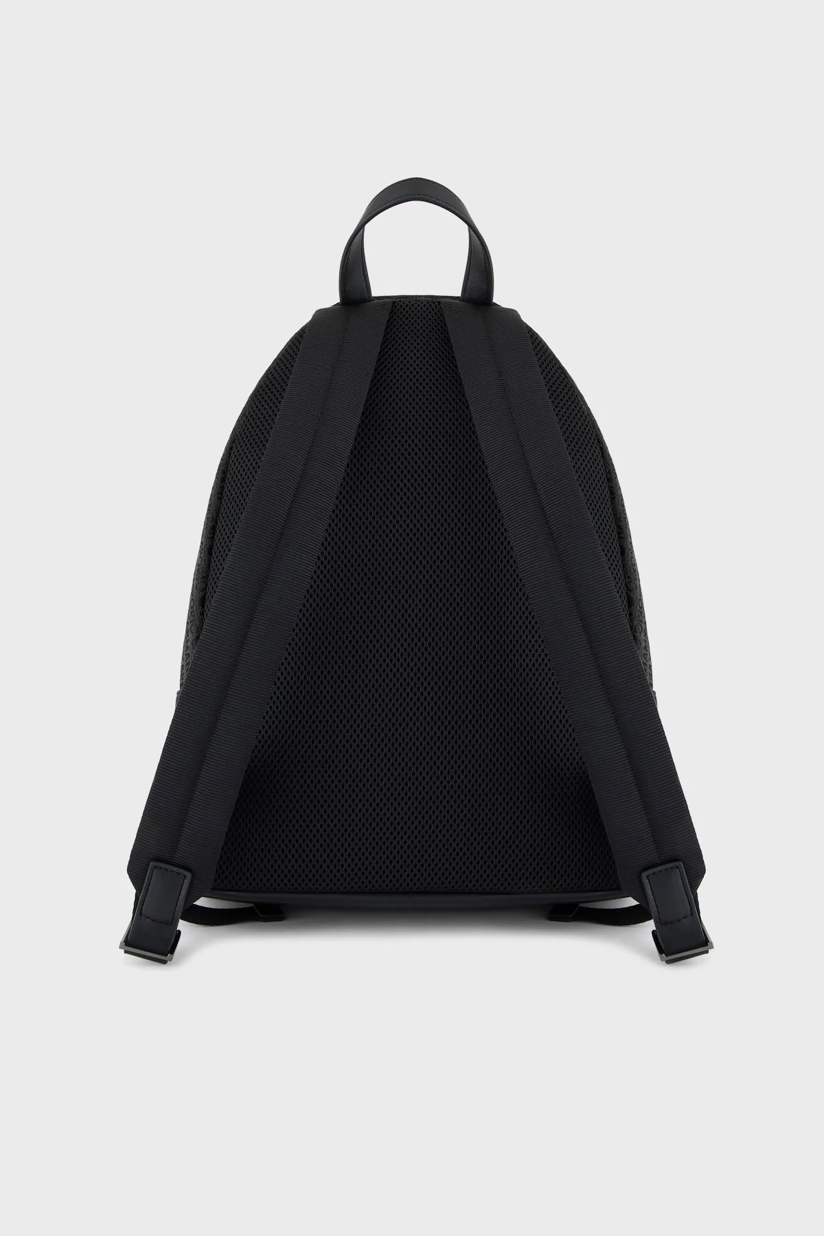 Emporio Armani Logo Kaplı Jakarlı Ayarlanabilir Askılı Erkek Sırt Çantası EM001209 AF13823 U8168 SİYAH - 4