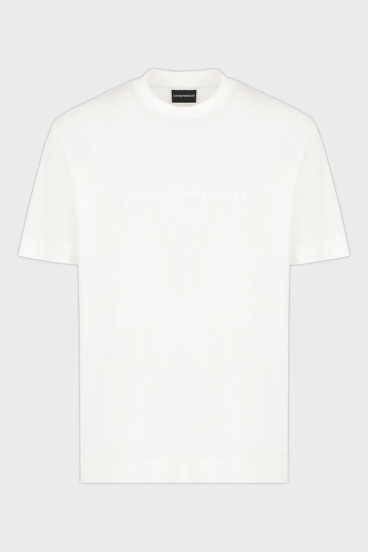 Emporio Armani Logo Nakışlı Pamuklu Regular Fit Bisiklet Yaka Erkek T Shirt EM001070 AF13747 U0003 BEYAZ - 10