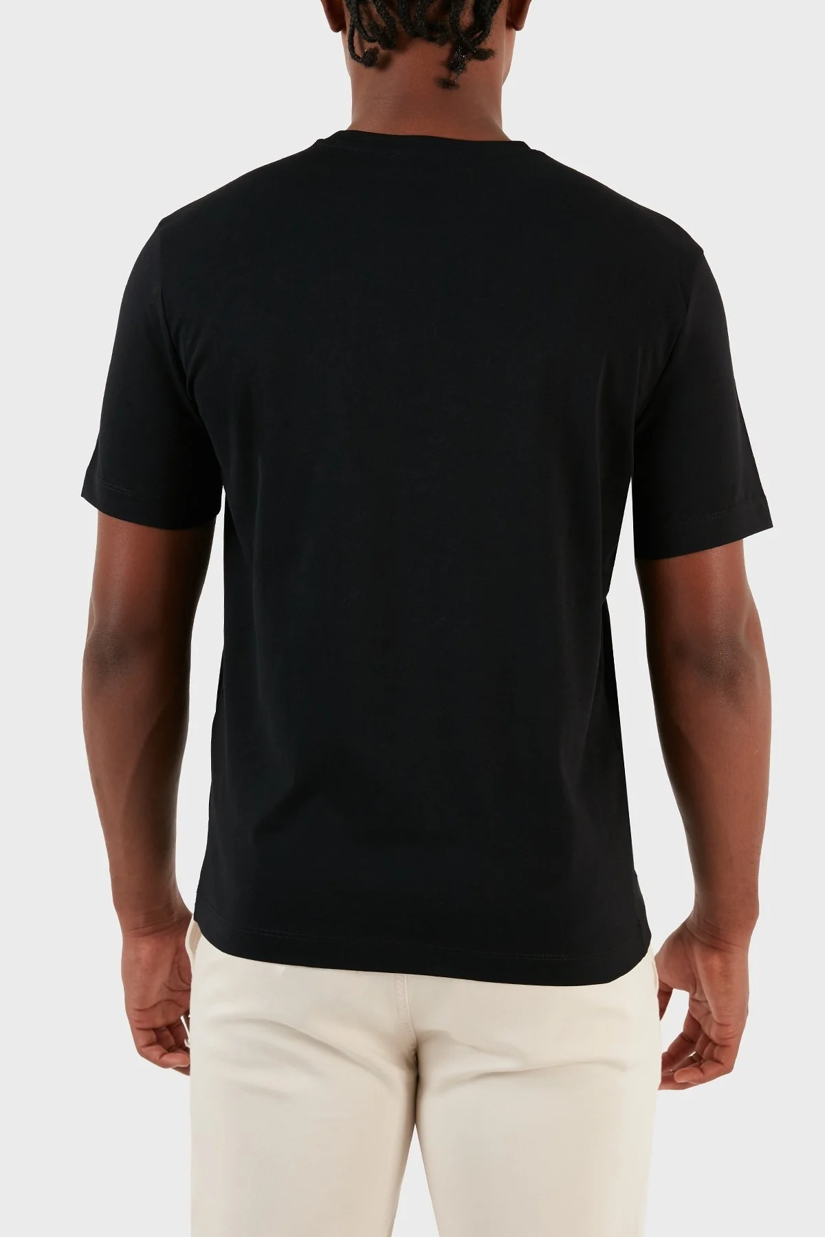 Emporio Armani Logo Yazılı Pamuklu Regular Fit Bisiklet Yaka Erkek T Shirt 6R1T8Q 1J7FZ 0041 LACİVERT - 5