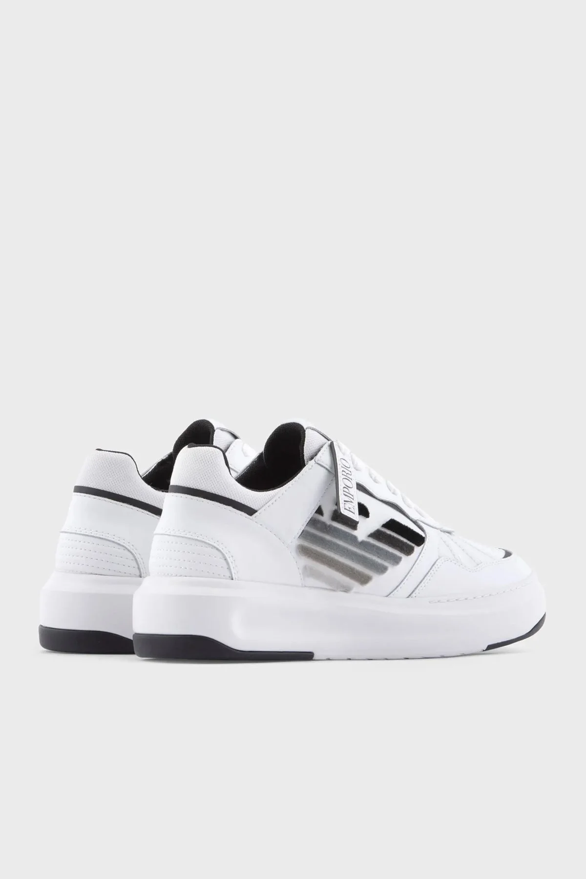 Emporio Armani Logolu % 100 Deri Sneaker Bayan Ayakkabı X3X165 XN703 D611 BEYAZ - 4