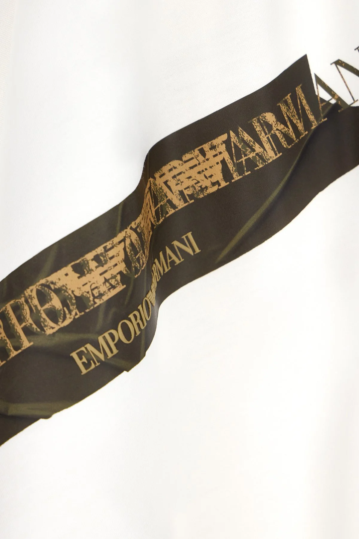 Emporio Armani Logolu % 100 Pamuk Bisiklet Yaka Erkek T Shirt EM007040 AF10017 U0003 Beyaz - 6