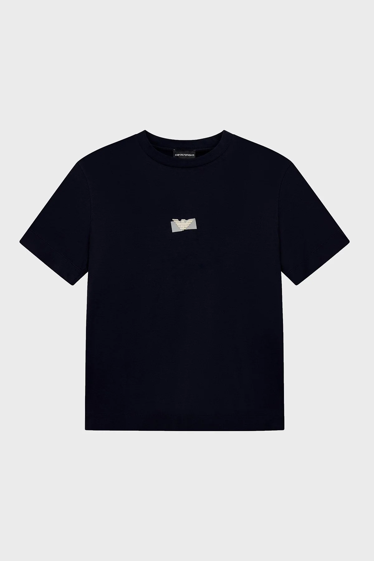 Emporio Armani Logolu % 100 Pamuk Bisiklet Yaka Erkek T Shirt EM007040 AF10017 UB118 Lacivert - 5