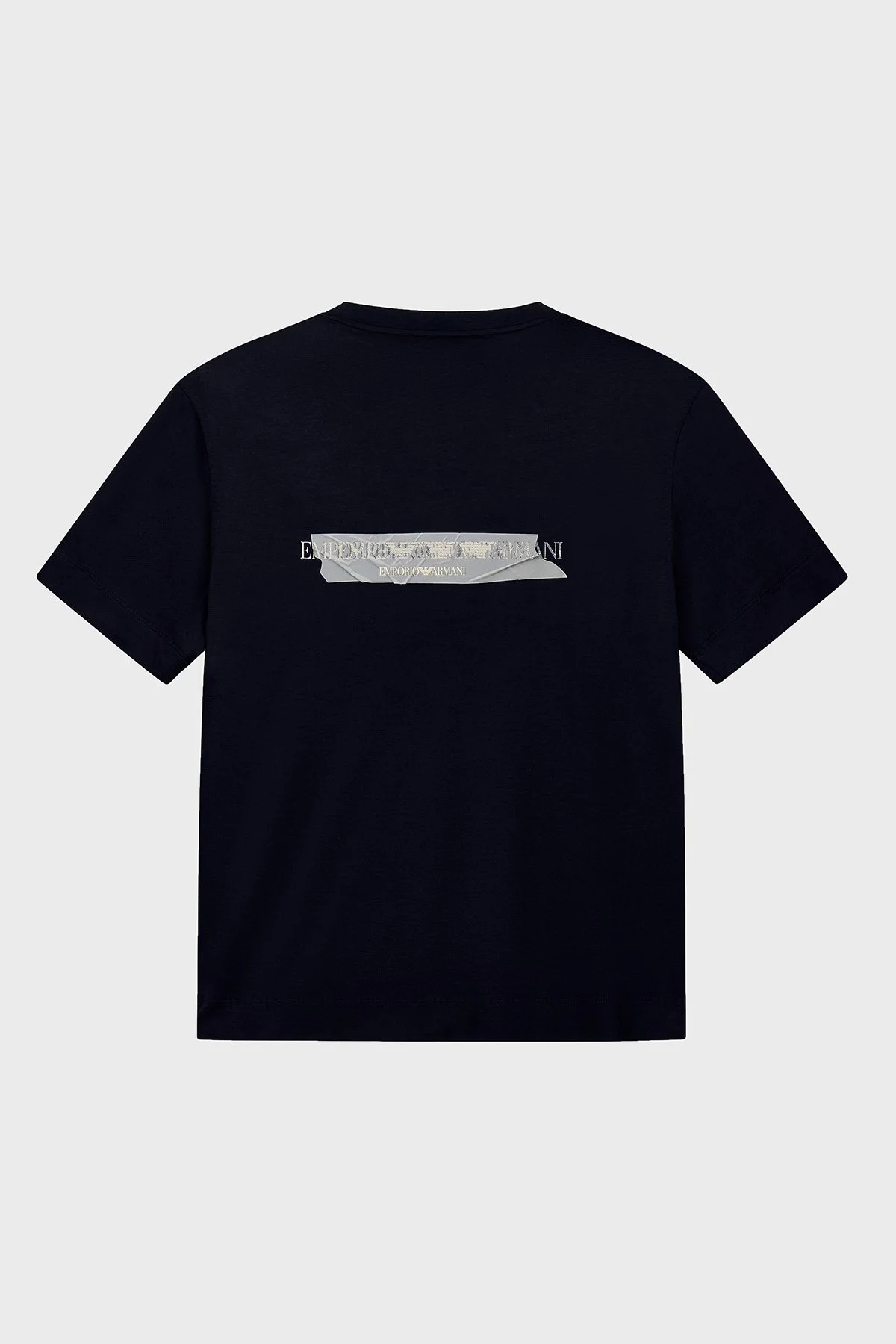 Emporio Armani Logolu % 100 Pamuk Bisiklet Yaka Erkek T Shirt EM007040 AF10017 UB118 Lacivert - 6