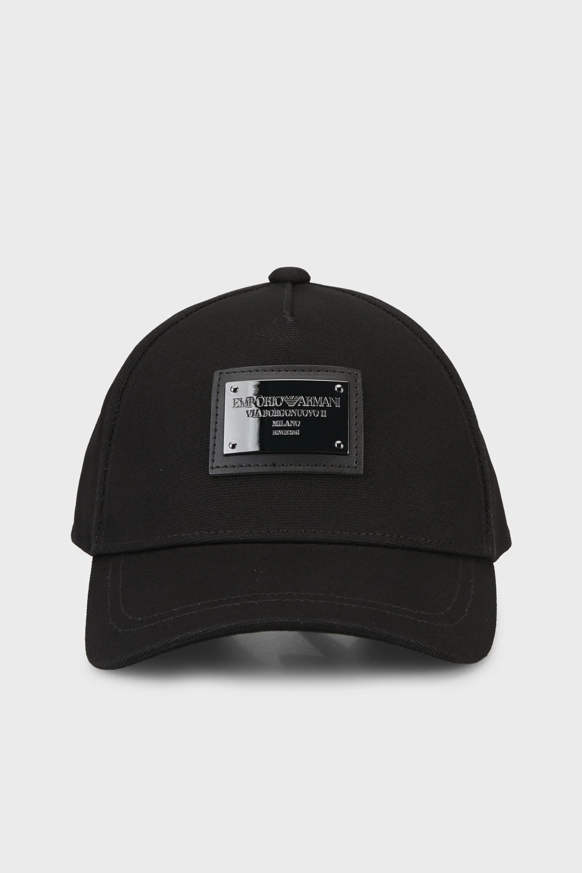 Emporio Armani Logolu % 100 Pamuk Kadın Şapka EW004174 AF14765 UC001 SİYAH - 1