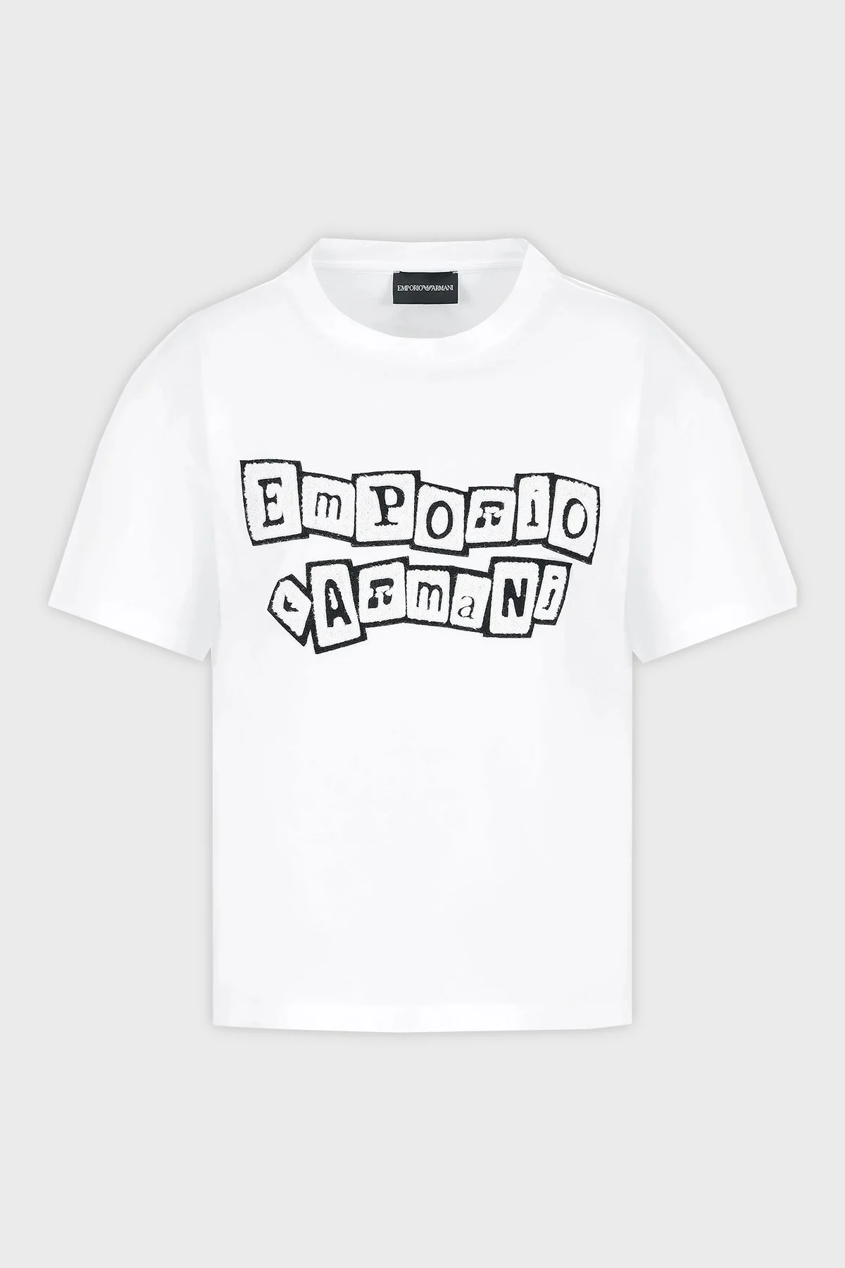 Emporio Armani Logolu % 100 Pamuk Regular Fit Bayan T Shirt 6D2T7H 2J4EZ 0100 BEYAZ - 10