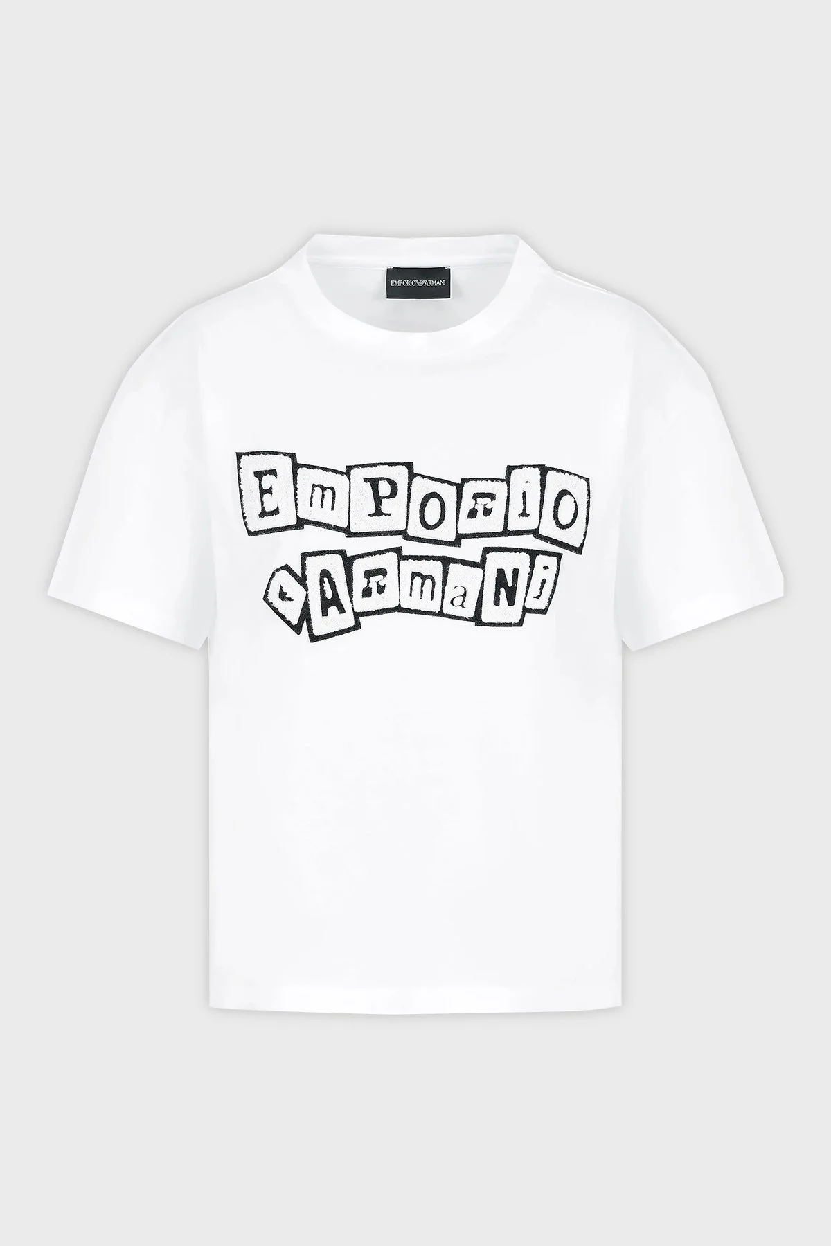 Emporio Armani Logolu % 100 Pamuk Regular Fit Kadın T Shirt 6D2T7H 2J4EZ 0100 BEYAZ - 5
