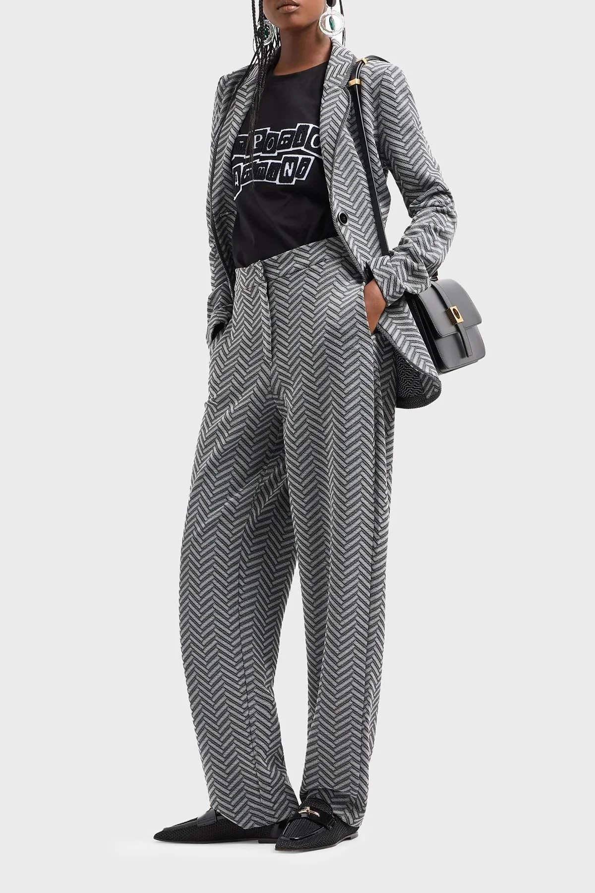 Emporio Armani Logolu % 100 Pamuk Regular Fit Bayan T Shirt 6D2T7H 2J4EZ 0999 SİYAH - 2