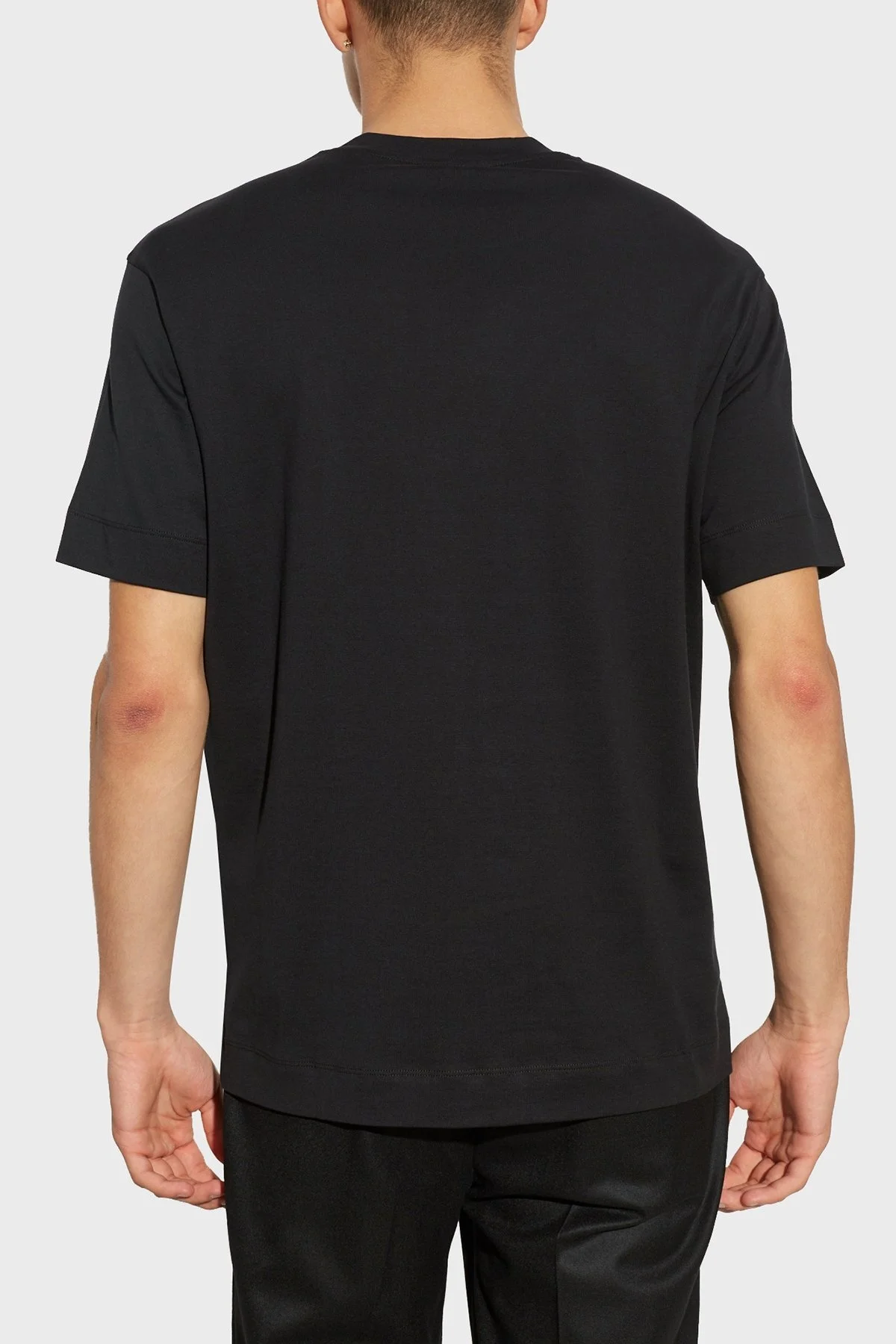 Emporio Armani Logolu % 100 Pamuk Regular Fit Bisiklet Yaka Erkek T Shirt 6D1TD7 1JOCZ 0037 SİYAH - 7