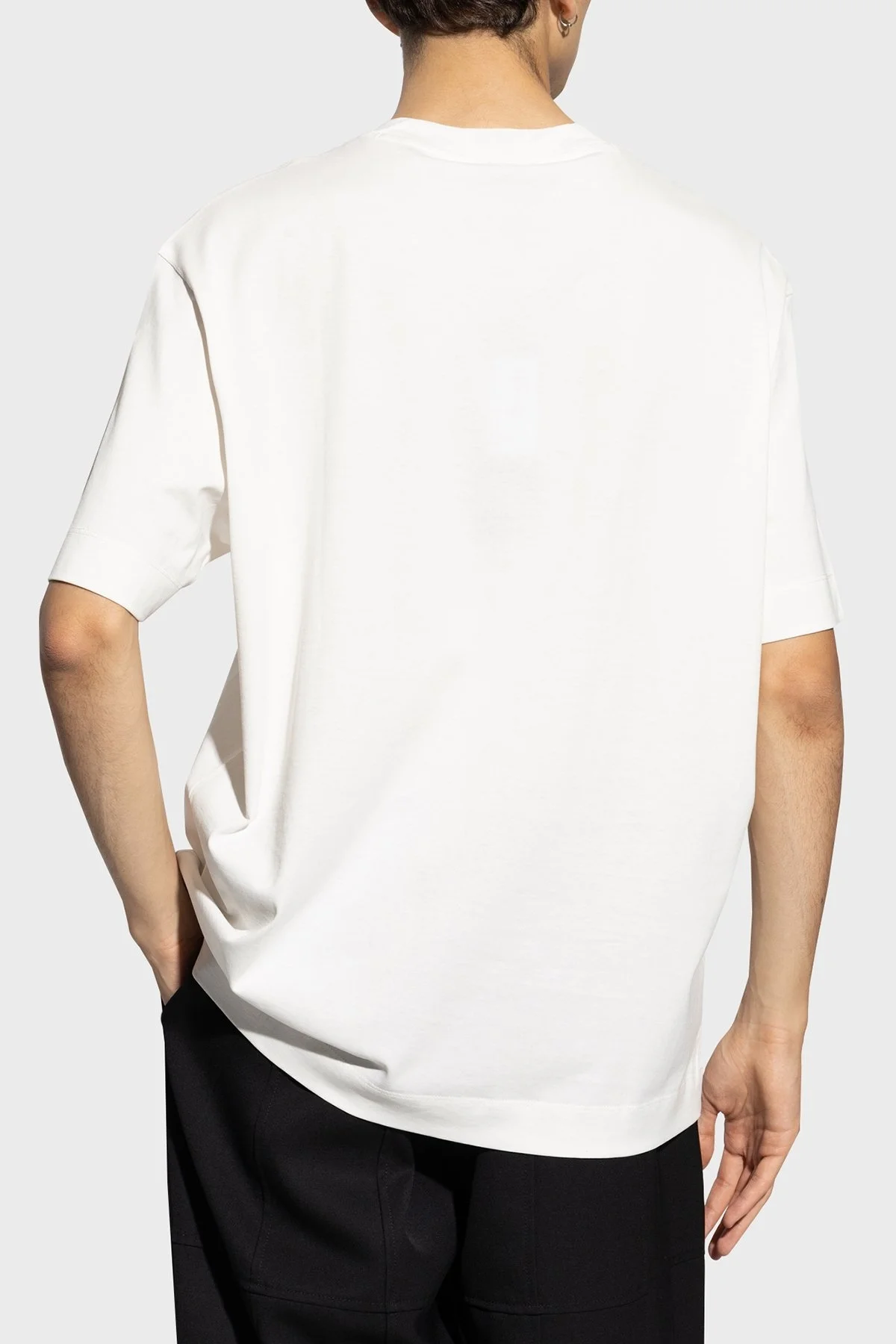 Emporio Armani Logolu % 100 Pamuk Regular Fit Bisiklet Yaka Erkek T Shirt 6D1TD7 1JOCZ 01C2 BEYAZ - 7