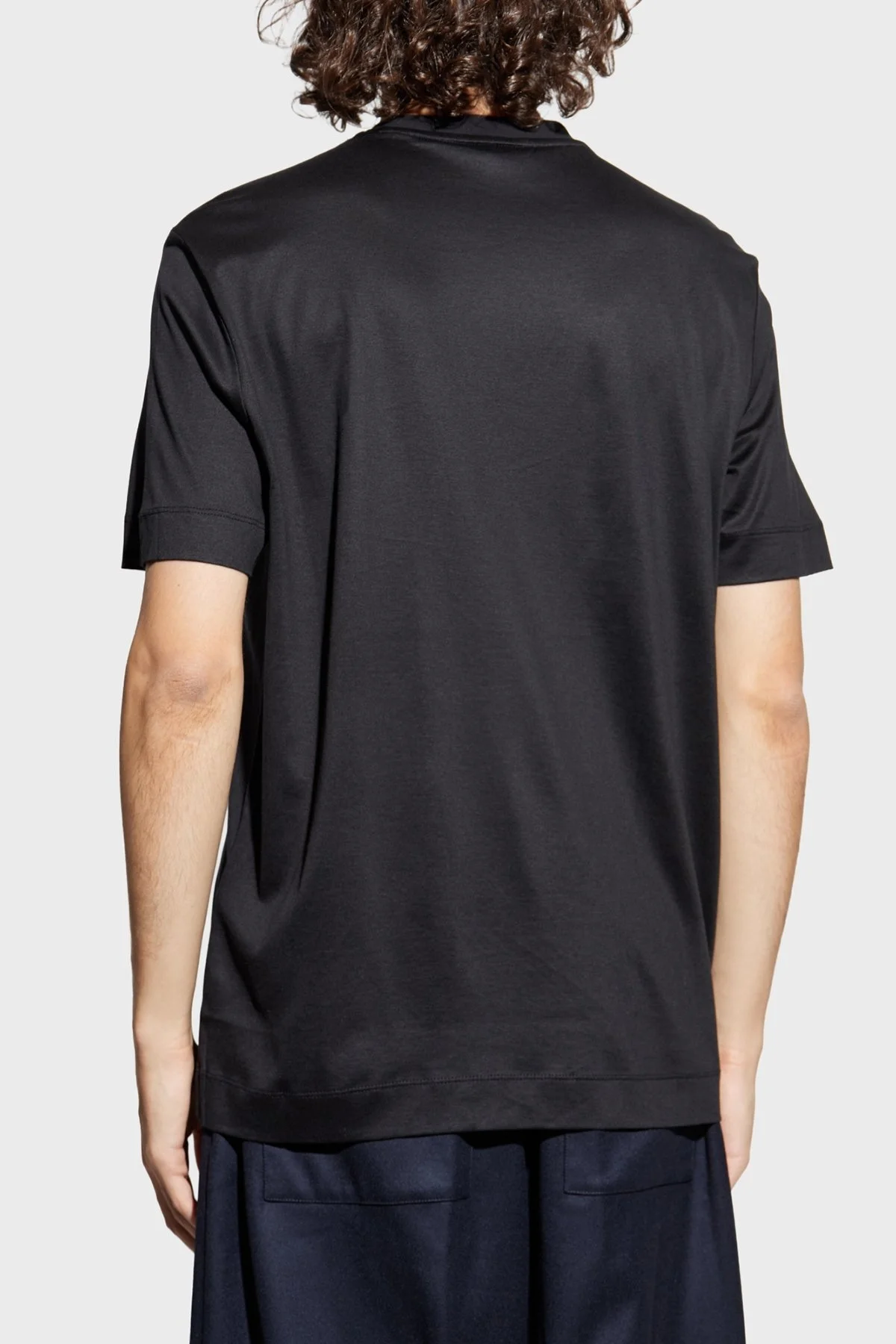 Emporio Armani Logolu % 100 Pamuk Regular Fit Bisiklet Yaka Erkek T Shirt EM002959 AF18312 UC001 SİYAH - 3