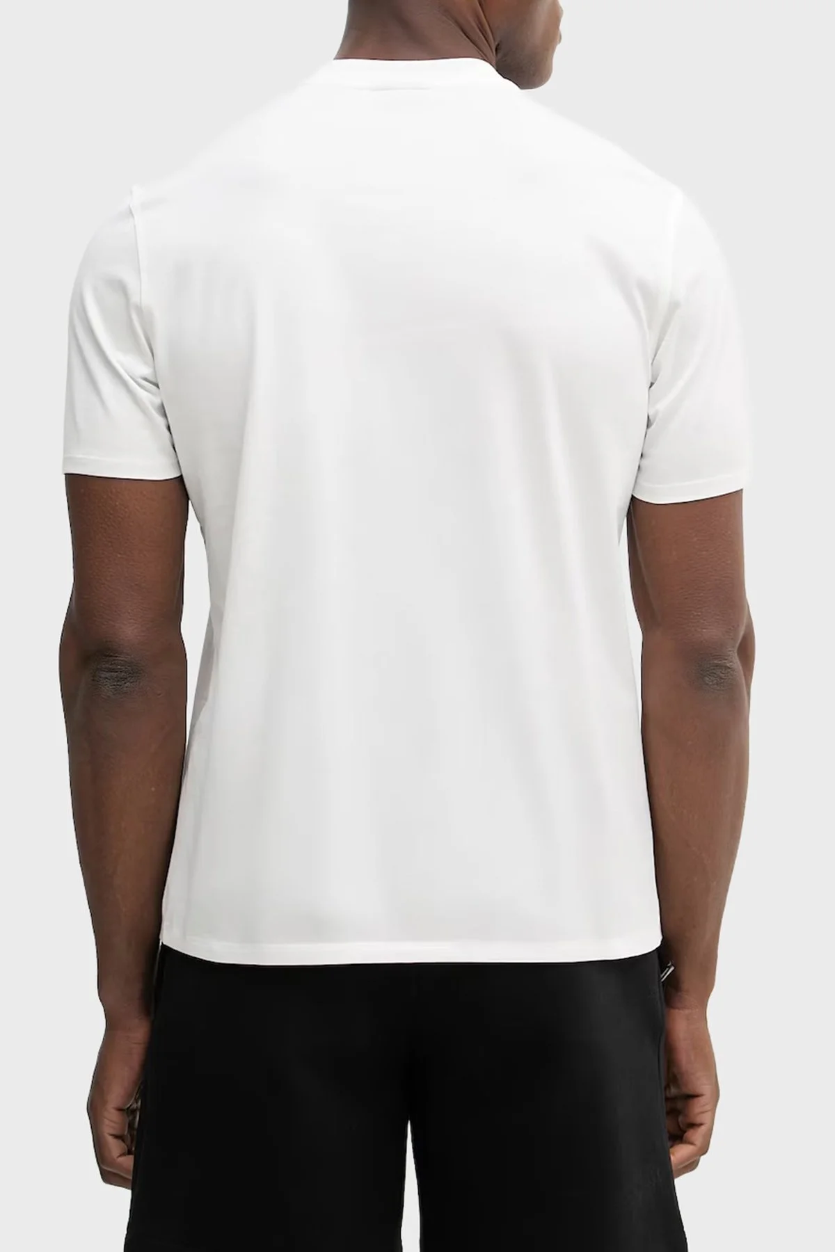 Emporio Armani Logolu % 100 Pamuk Regular Fit Bisiklet Yaka Erkek T Shirt EM004583 AF13669 M0306 BEYAZ - 3