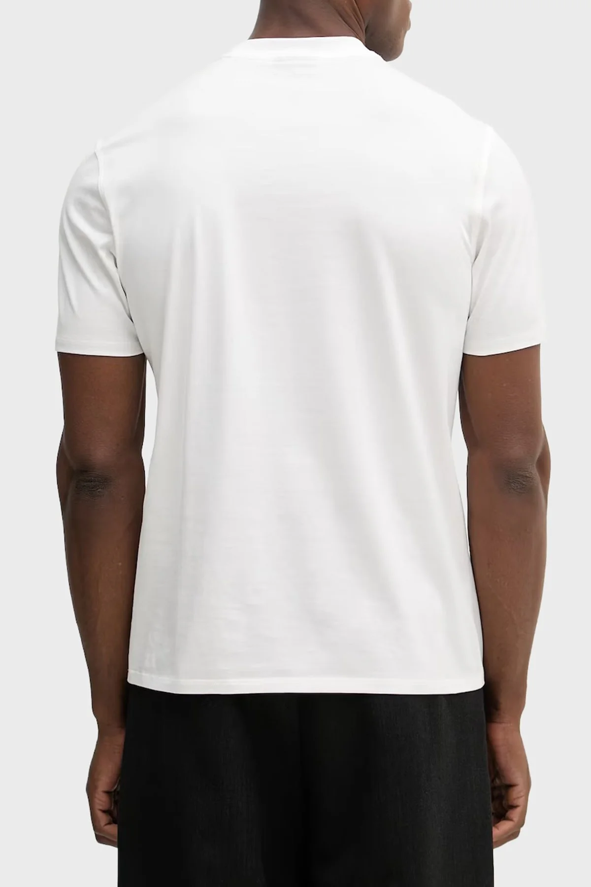 Emporio Armani Logolu % 100 Pamuk Regular Fit Bisiklet Yaka Erkek T Shirt EM004583 AF13669 M0307 BEYAZ - 3