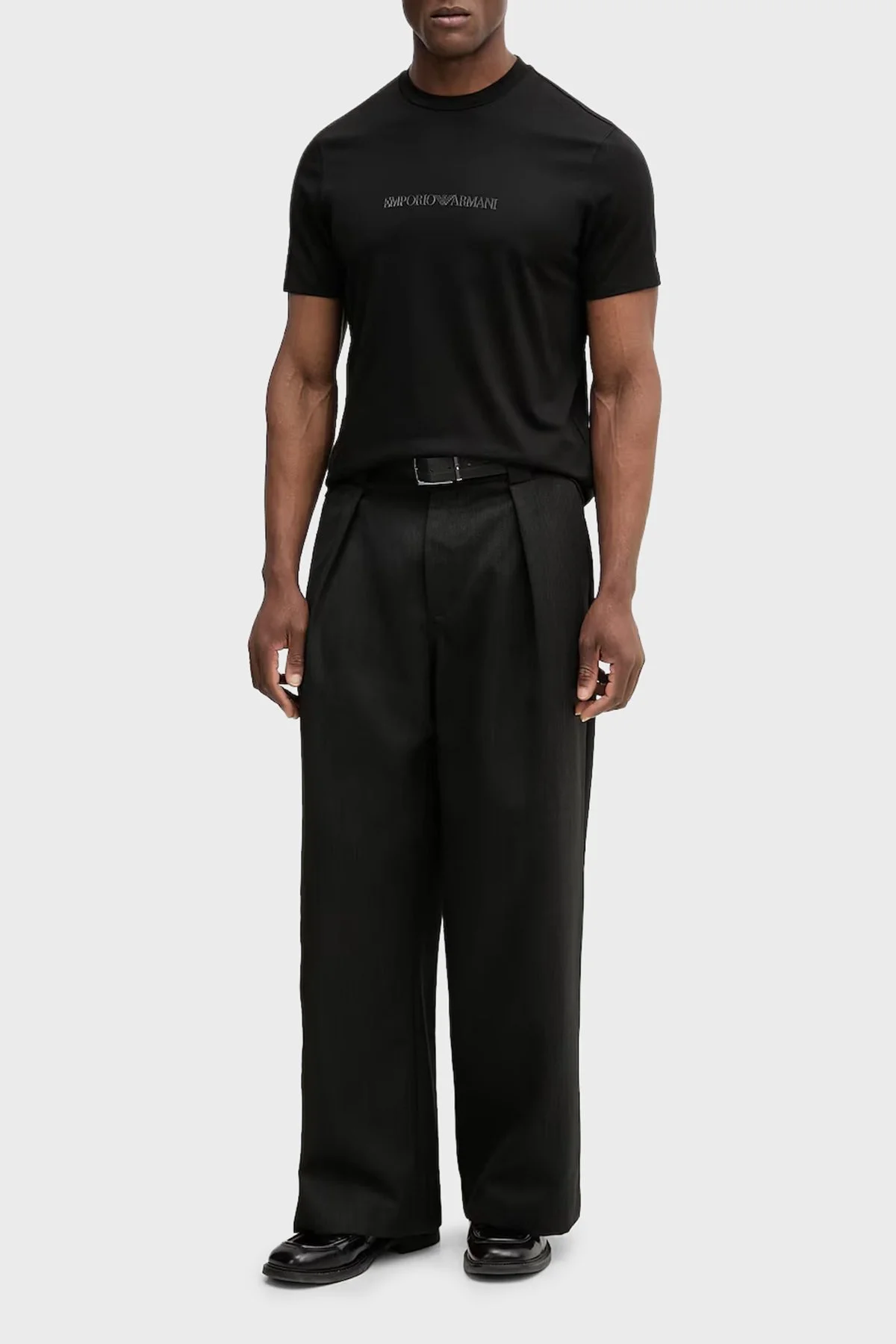 Emporio Armani Logolu % 100 Pamuk Regular Fit Bisiklet Yaka Erkek T Shirt EM004583 AF13669 MC540 SİYAH - 2