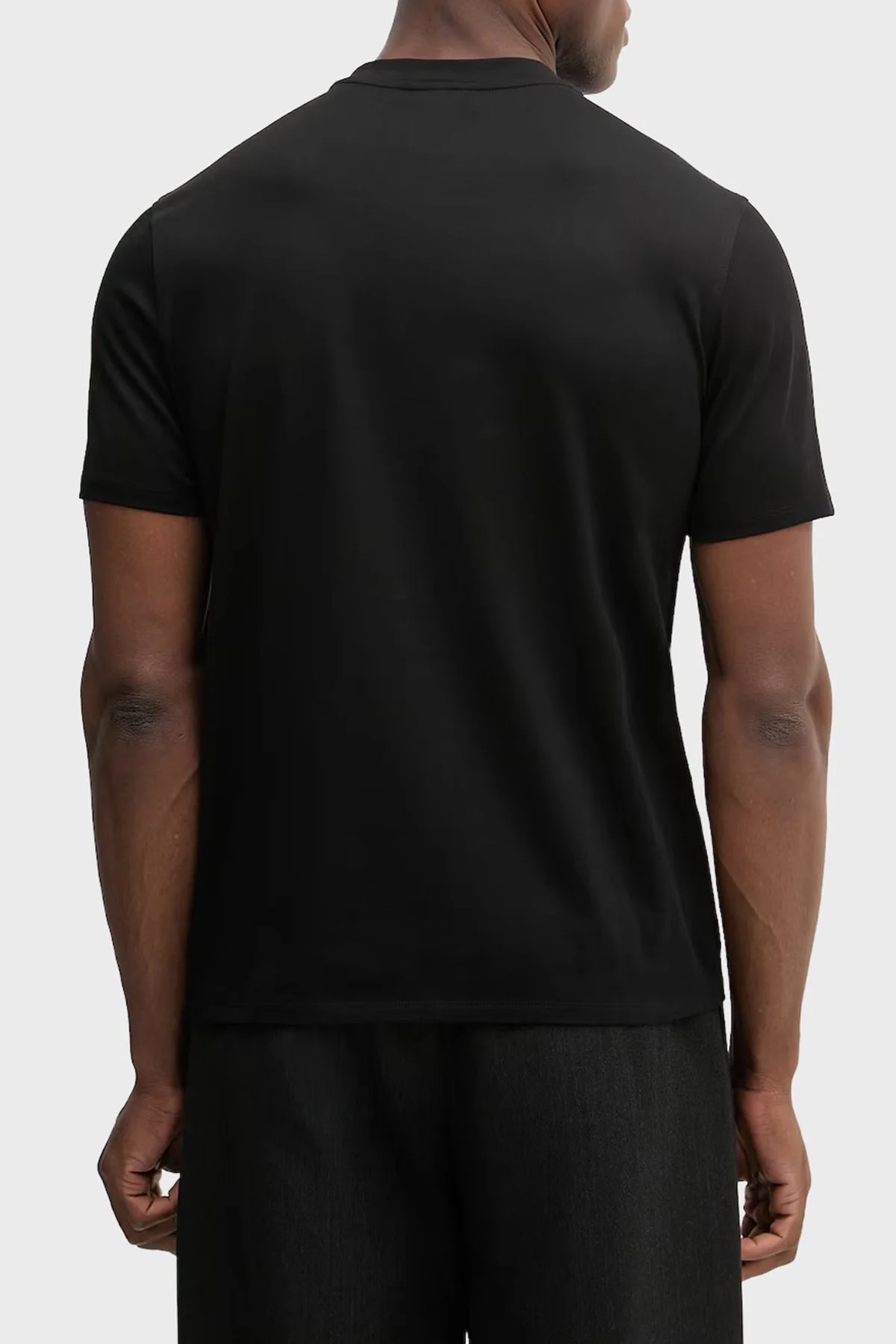 Emporio Armani Logolu % 100 Pamuk Regular Fit Bisiklet Yaka Erkek T Shirt EM004583 AF13669 MC540 SİYAH - 3