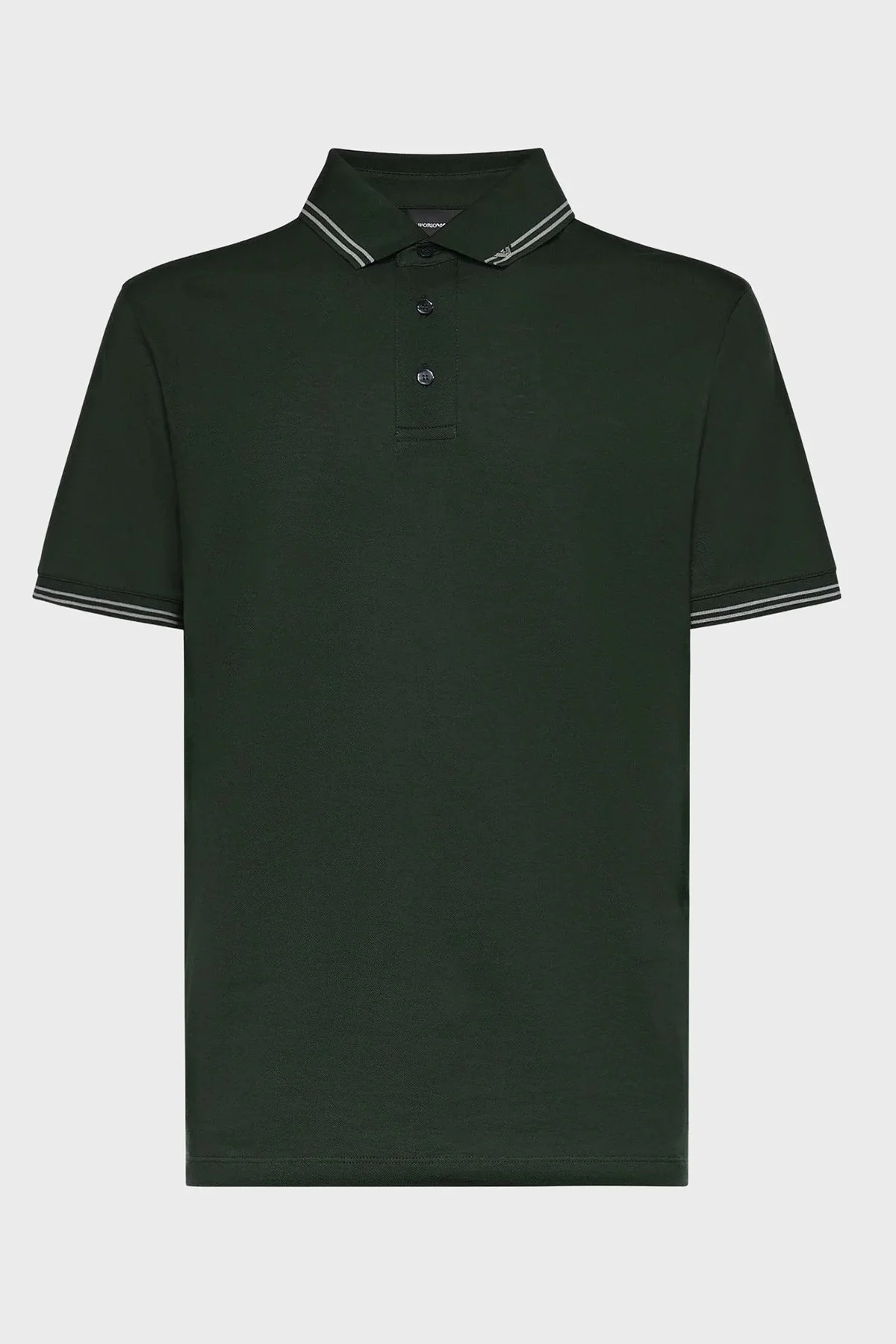 Emporio Armani Logolu % 100 Pamuk Regular Fit Erkek Polo EM005842 AF12955 U7263 HAKİ - 2