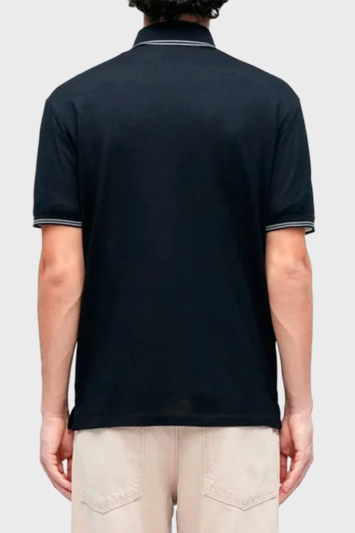 Emporio Armani Logolu %100 Pamuk Regular Fit Erkek Polo EM005842 AF12955 UB118 LACİVERT - 3