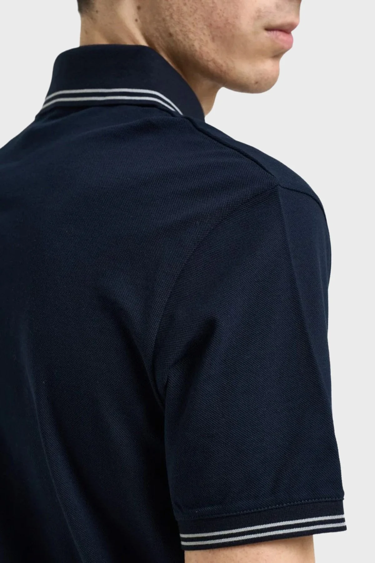 Emporio Armani Logolu %100 Pamuk Regular Fit Erkek Polo EM005842 AF12955 UB118 Lacivert - 3