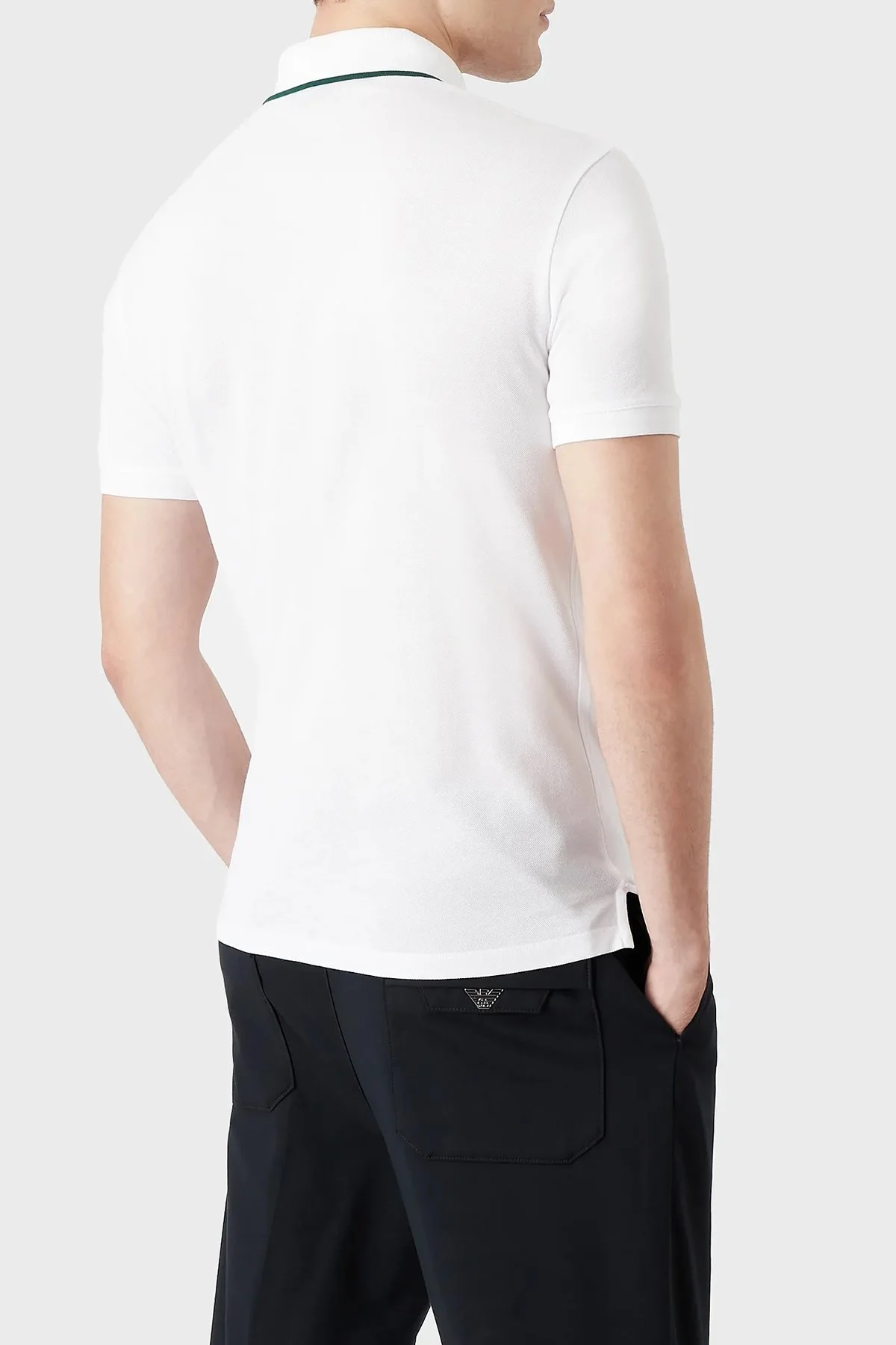 Emporio Armani Logolu % 100 Pamuk Regular Fit Erkek Polo T Shirt 6L1FA5 1JTKZ 0100 BEYAZ - 2