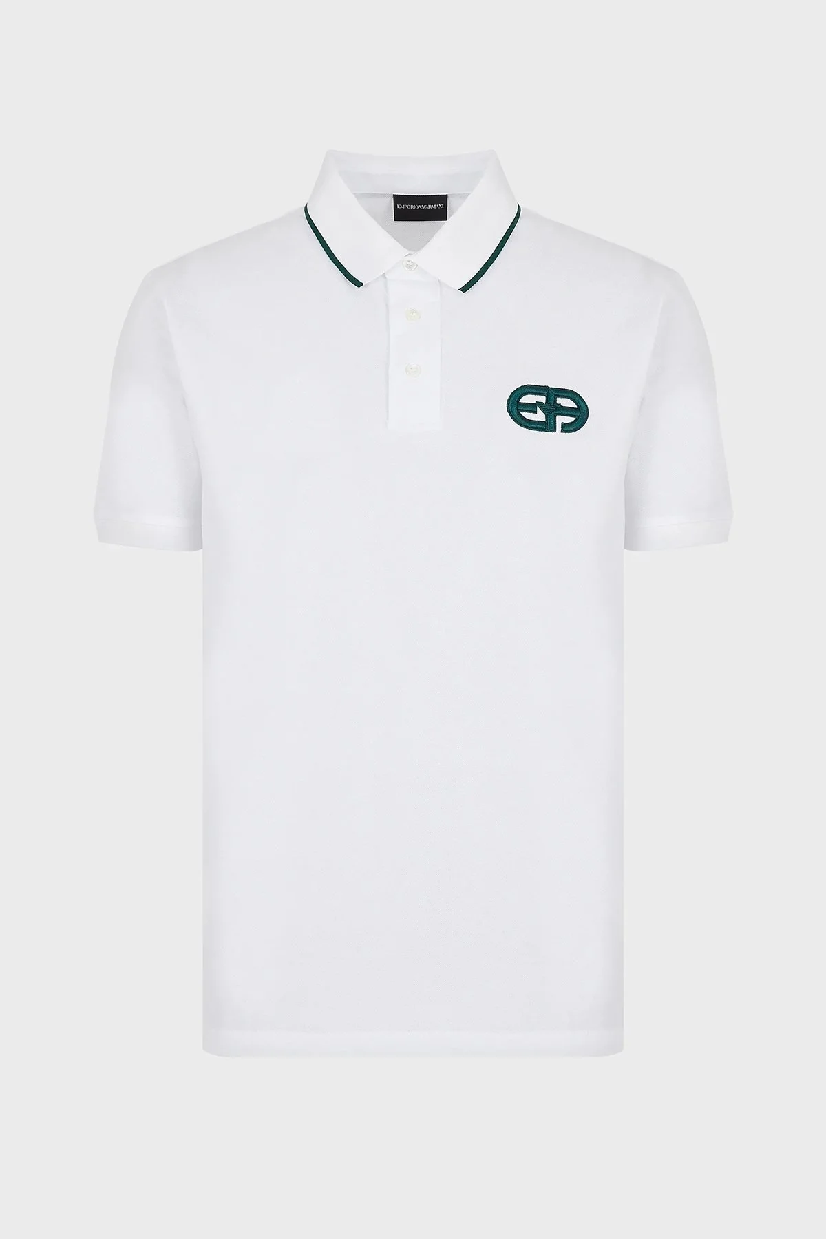 Emporio Armani Logolu % 100 Pamuk Regular Fit Erkek Polo T Shirt 6L1FA5 1JTKZ 0100 BEYAZ - 4