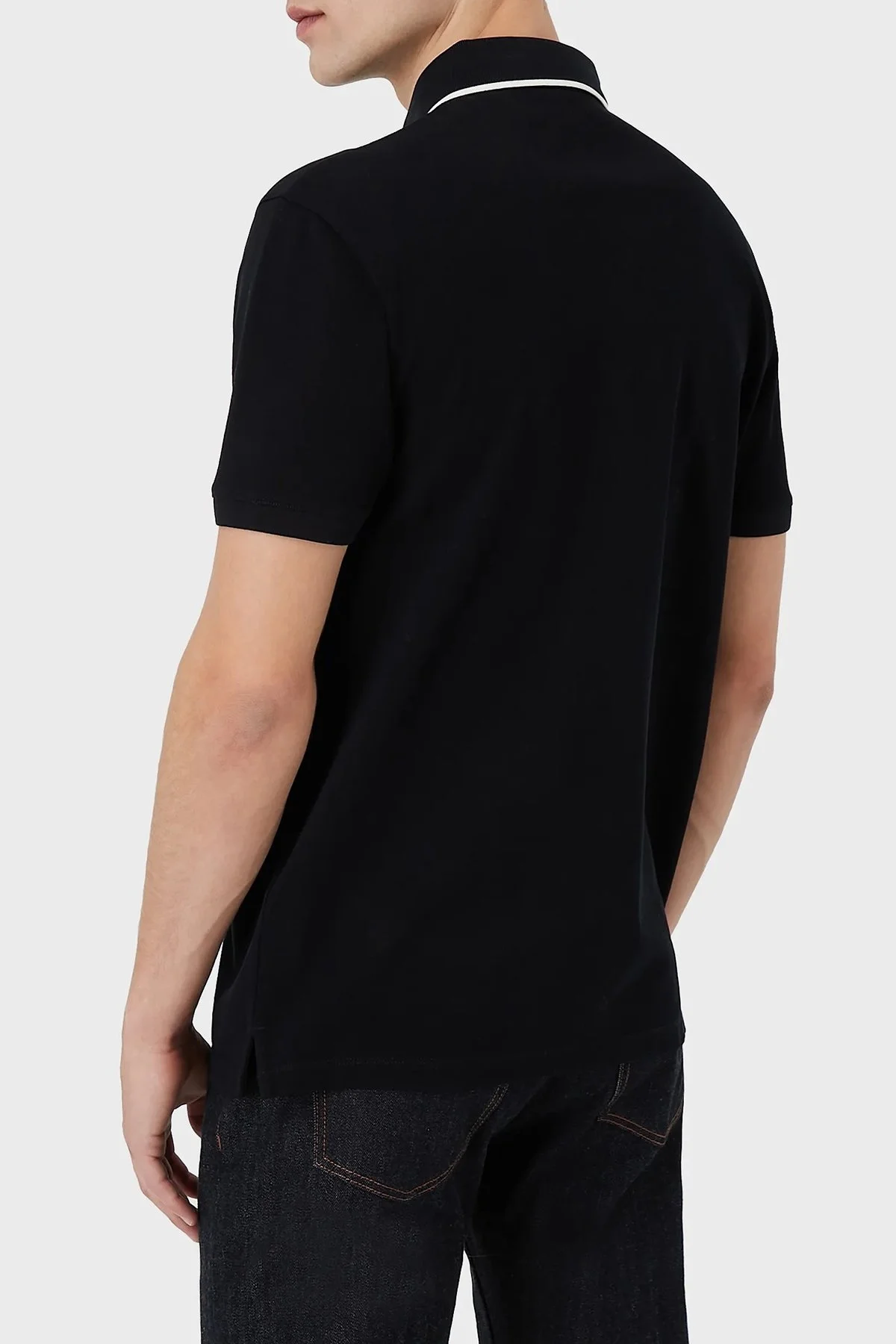 Emporio Armani Logolu % 100 Pamuk Regular Fit Erkek Polo T Shirt 6L1FA5 1JTKZ 0920 LACİVERT - 2