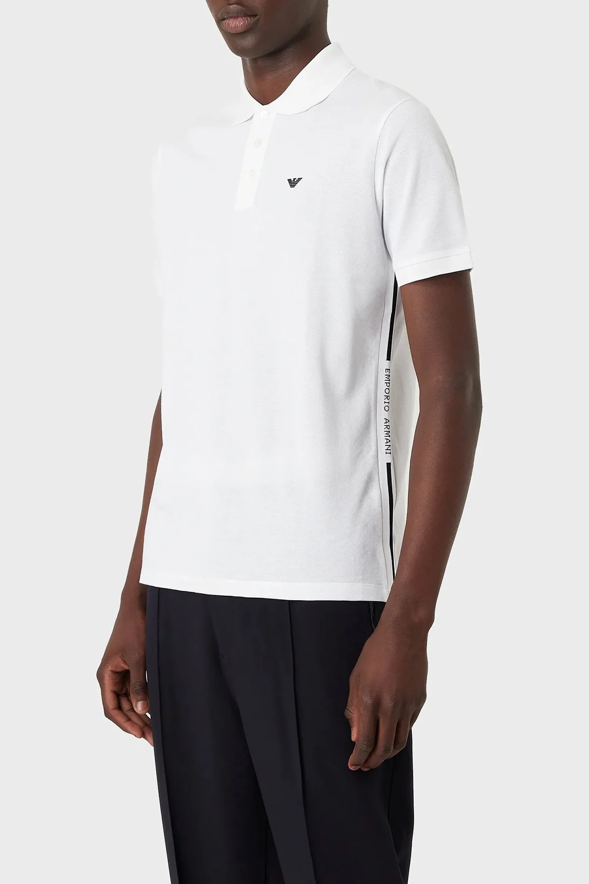 Emporio Armani Logolu % 100 Pamuk Regular Fit Erkek Polo T Shirt 6L1FD2 1JTKZ 0100 BEYAZ - 1